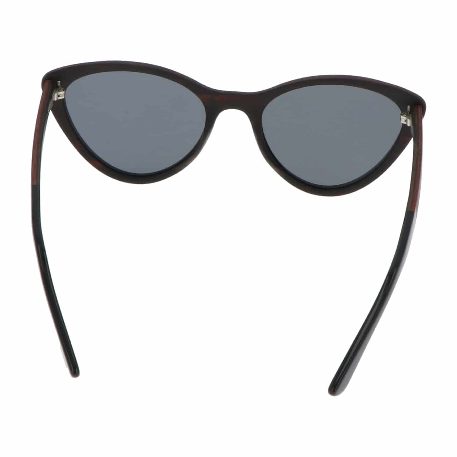 5one® Cecina Cateye Grey - zonnebril met Kosso/Ebony houten montuur