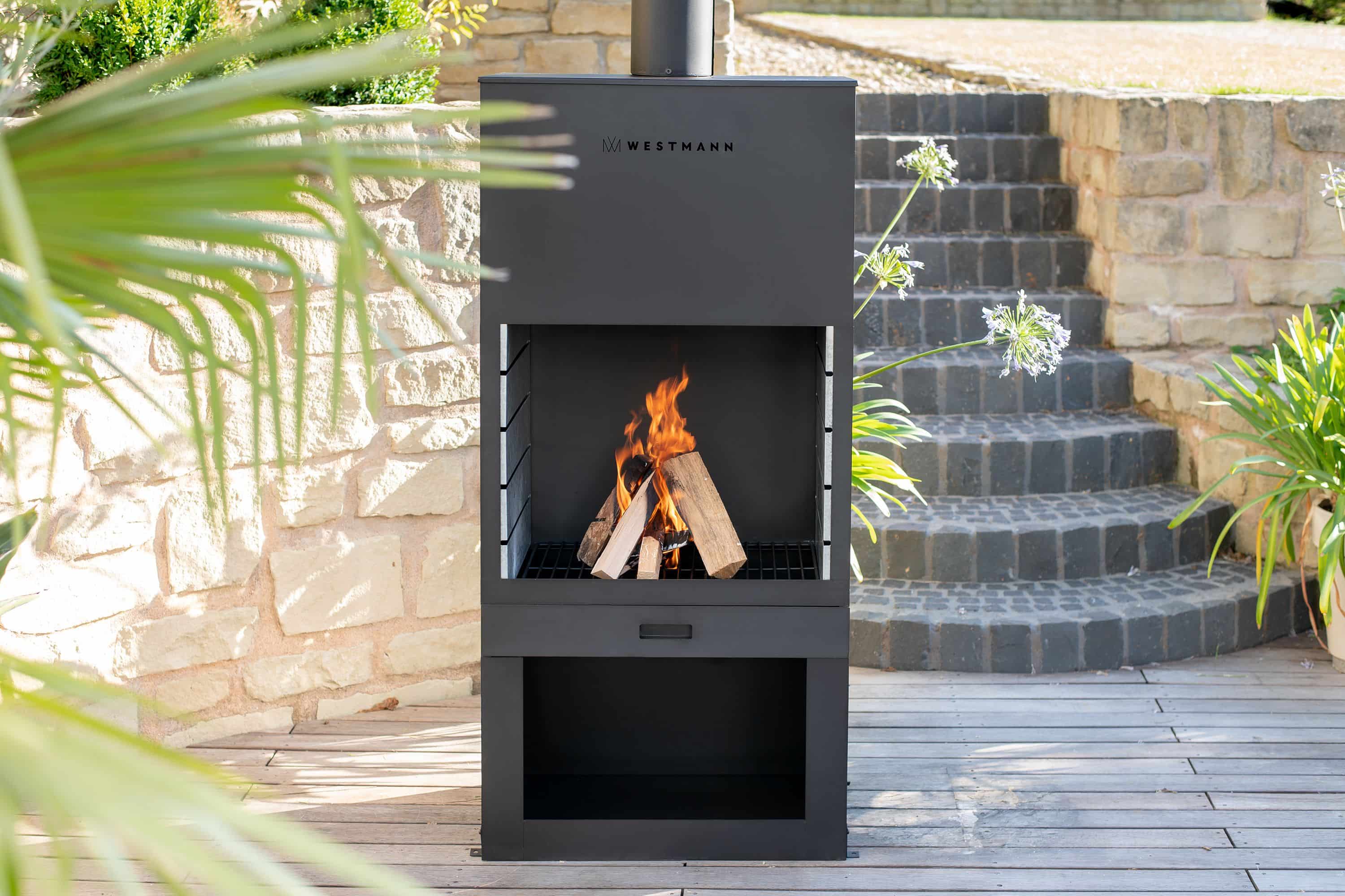 Westmann Barbecue en Open Haard Staal vuurkorf 41x70x229cm WMLG610-B