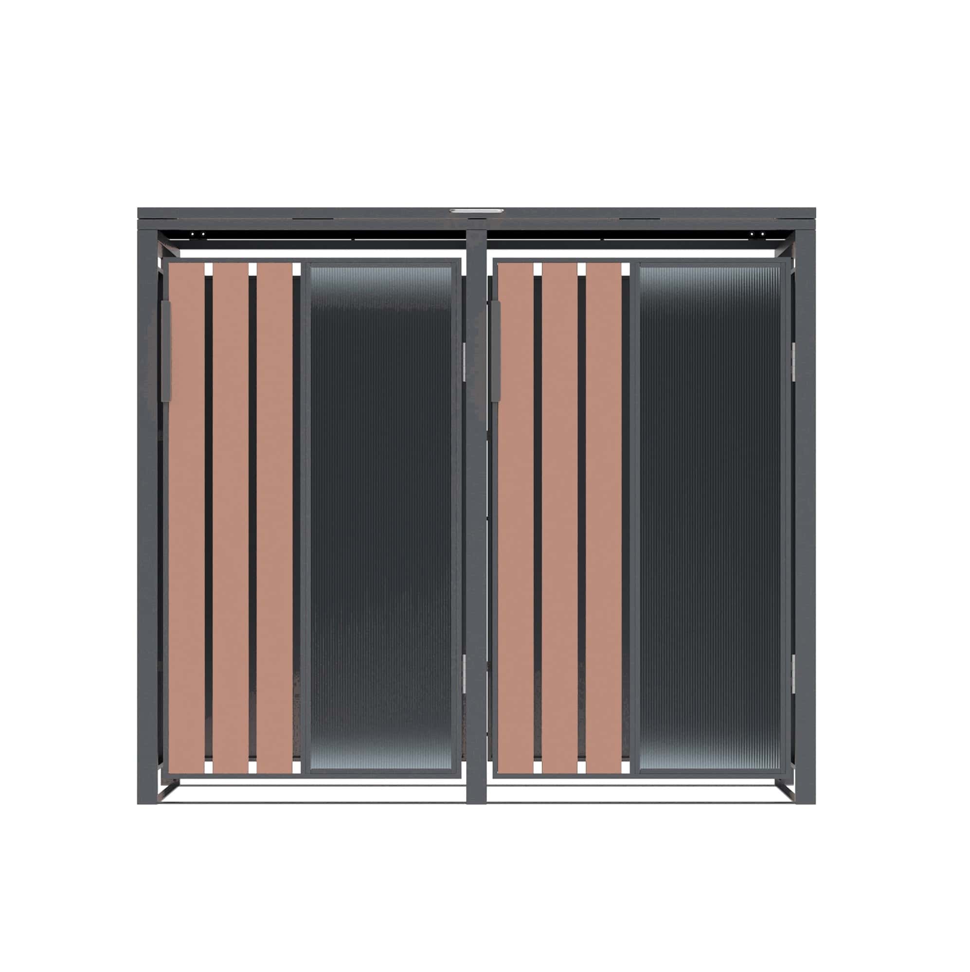 Westmann Status-2 Metalen Containerombouw voor 2 kliko's - Houtlook