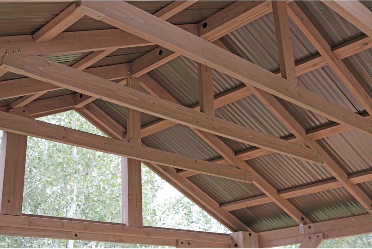 Westmann Houten paviljoen Yukon 1412 - 366x427x330 cm - Bruin