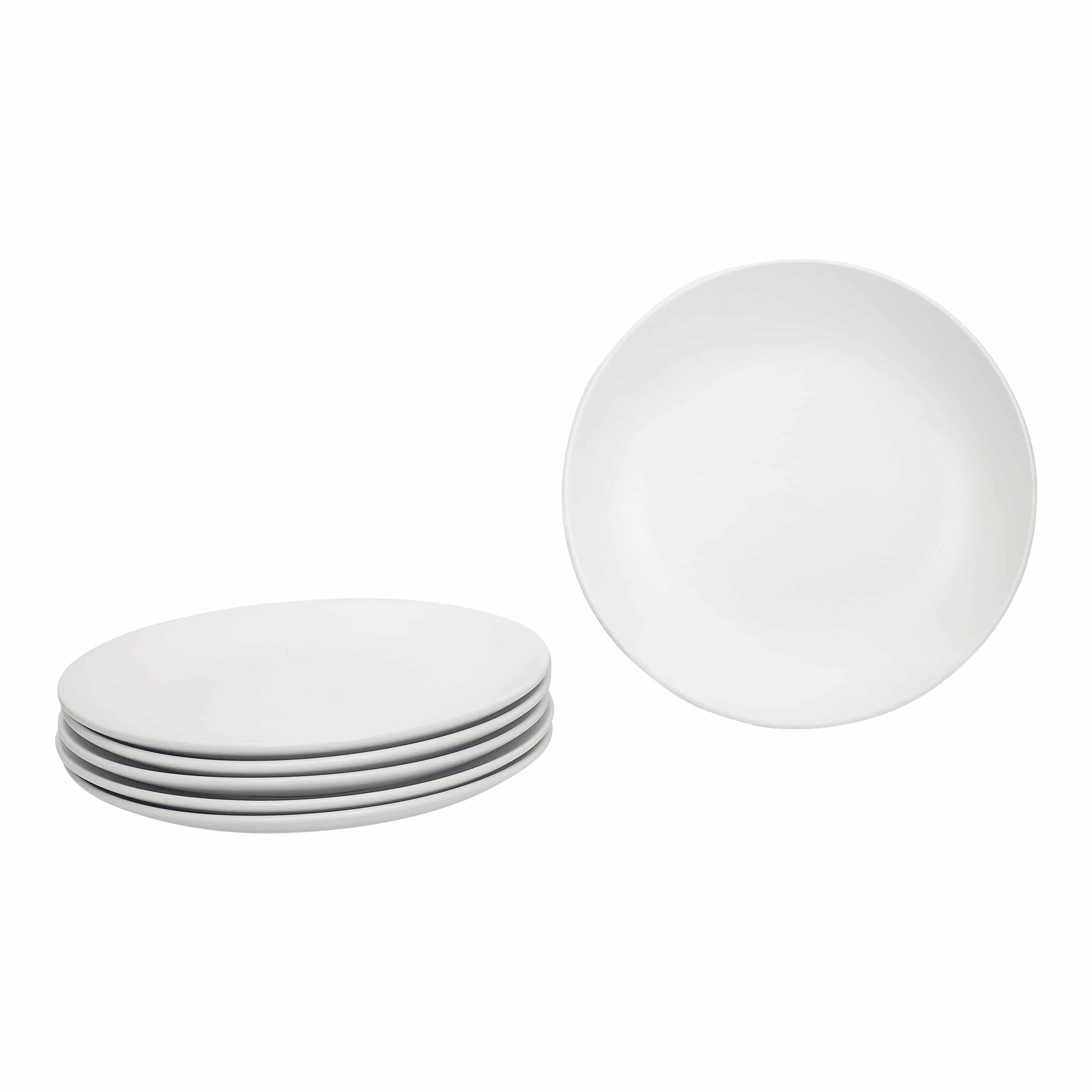 Luzzo® Serviesset Aland 6 persoons Aardewerk - 18-delig met Pastaborden - Mat Wit