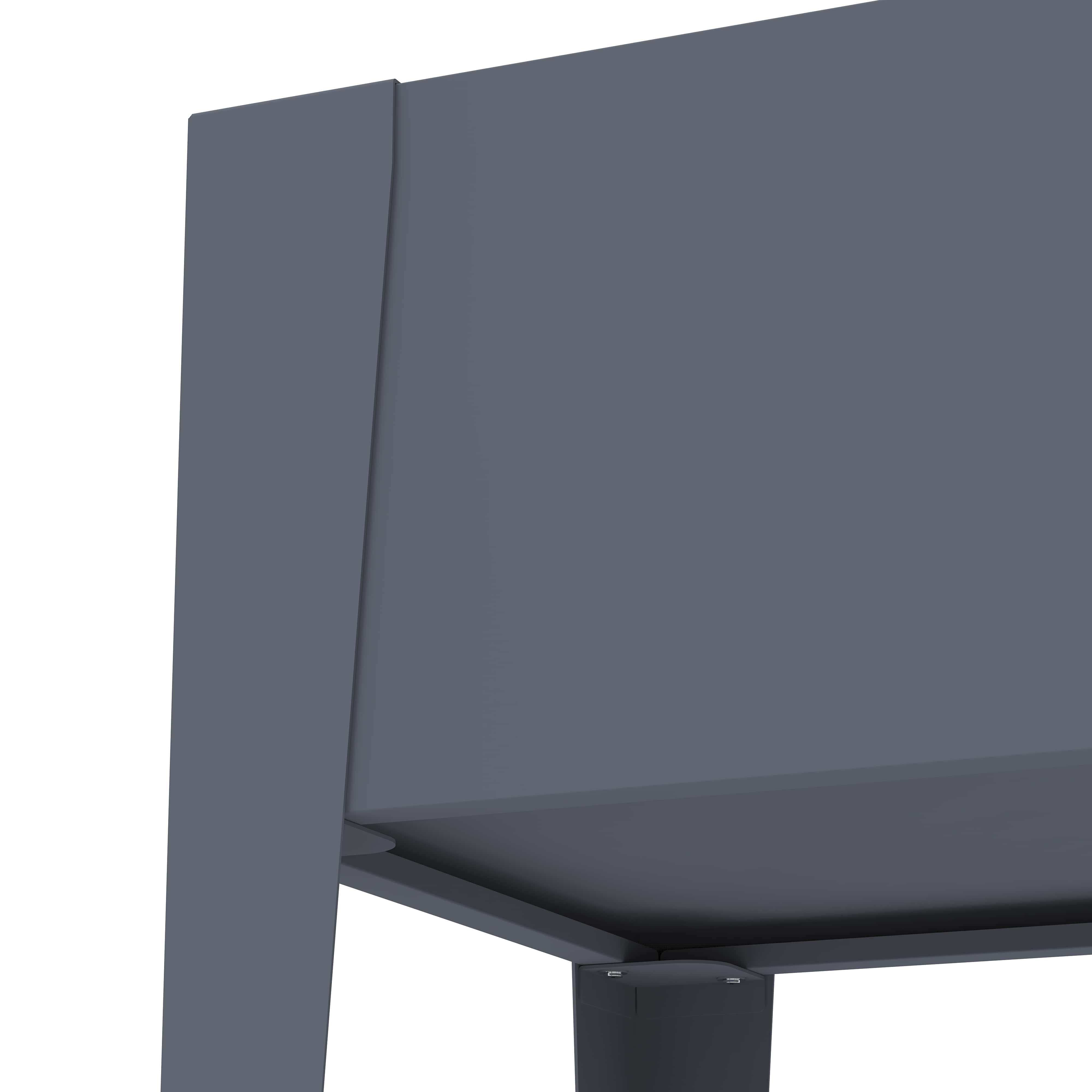 Westmann Vedura S - Metalen Verhoogde Plantenbak - 74x40x80 cm - Grijs