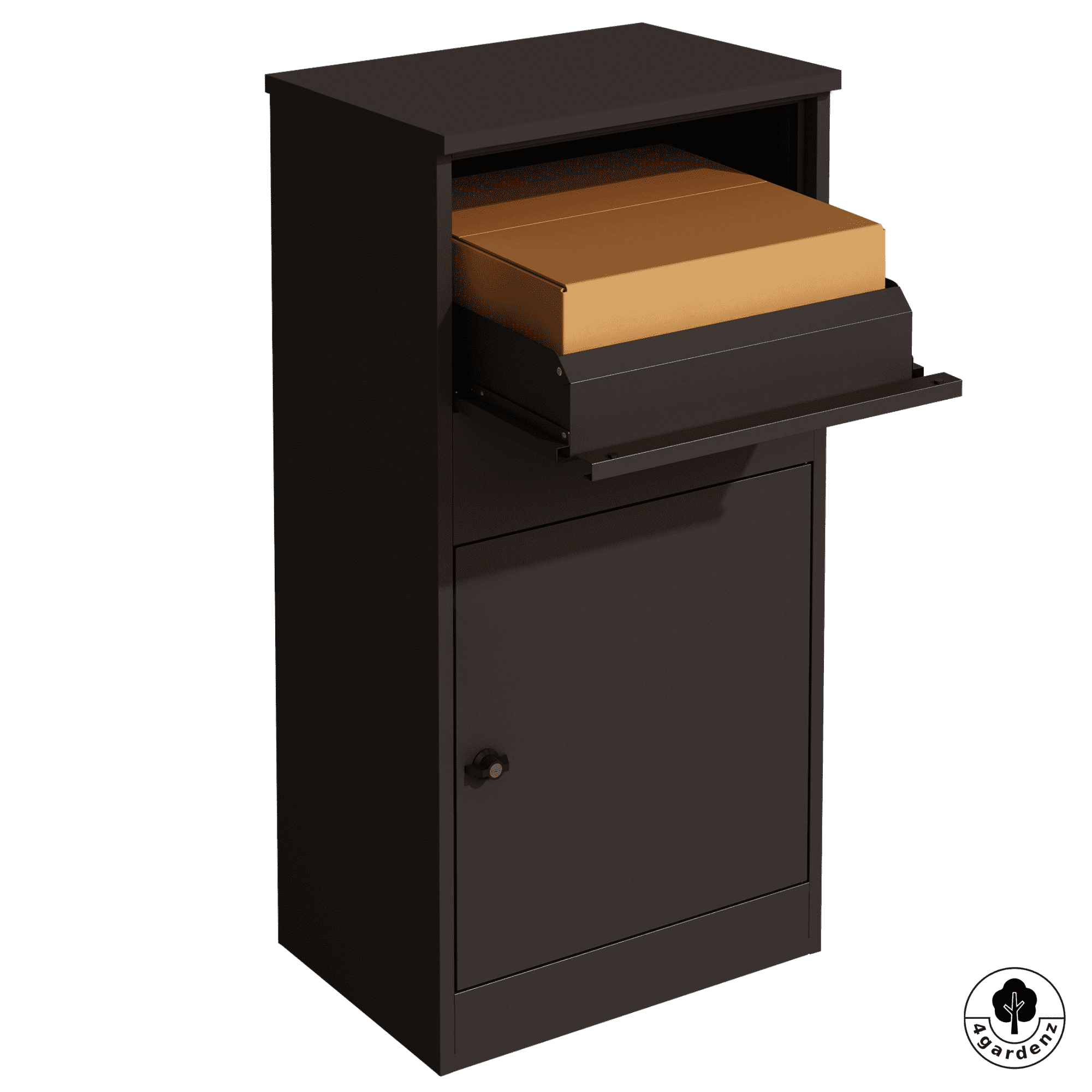 4gardenz® Grote Pakketbrievenbus met Slot - Pakketbox - Zwart