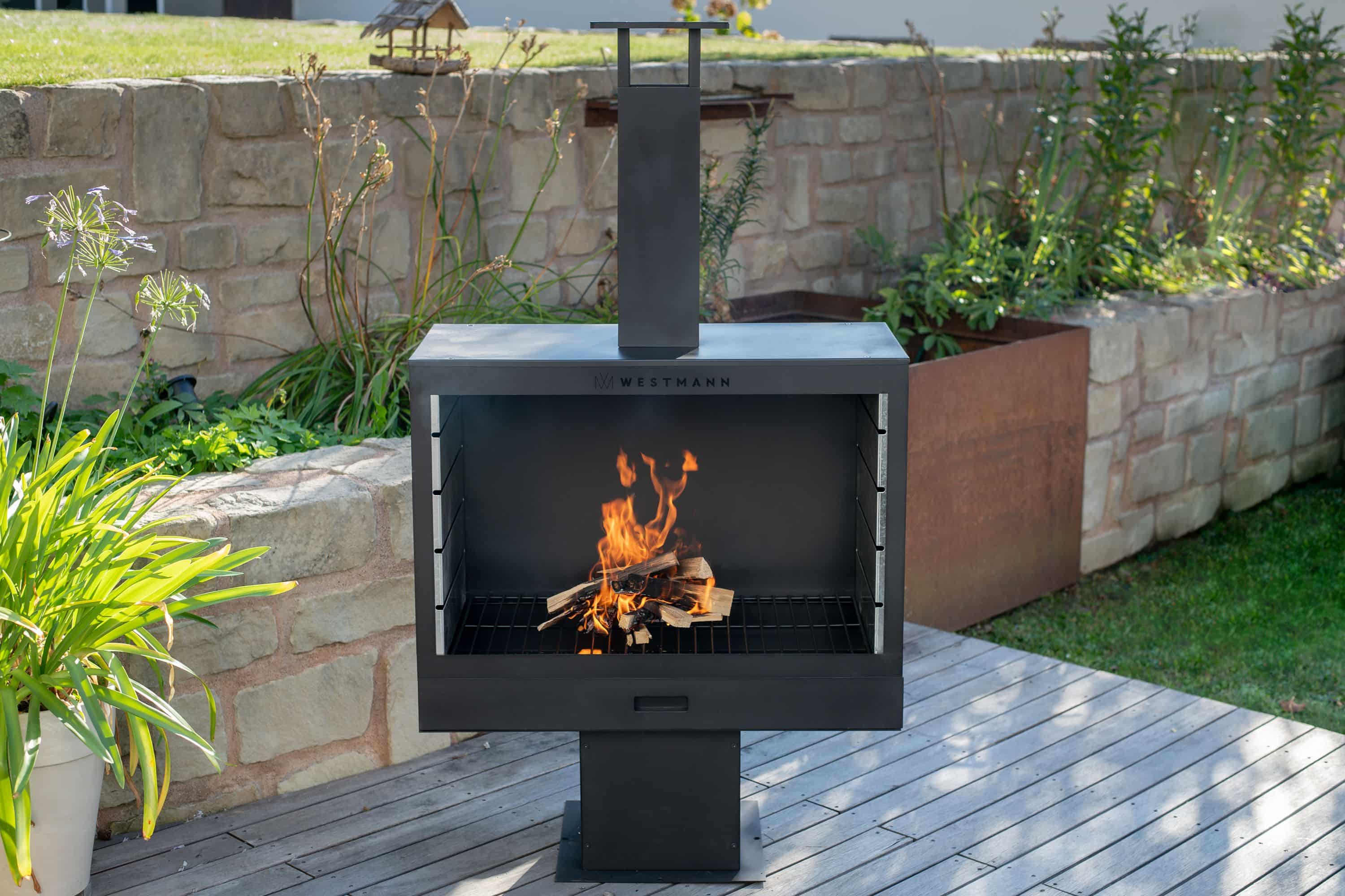 Westmann Barbecue en Open Haard Staal vuurkorf 50x90x160 cm WMLG868-B