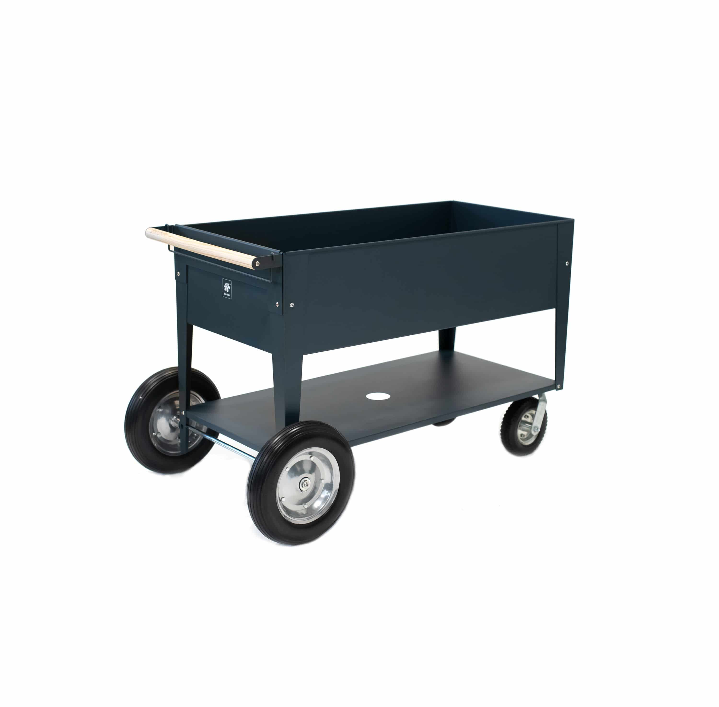 Herstera Garden® Metalen verhoogde Plantenbak Verrijdbaar- 120x60x84cm - Antraciet