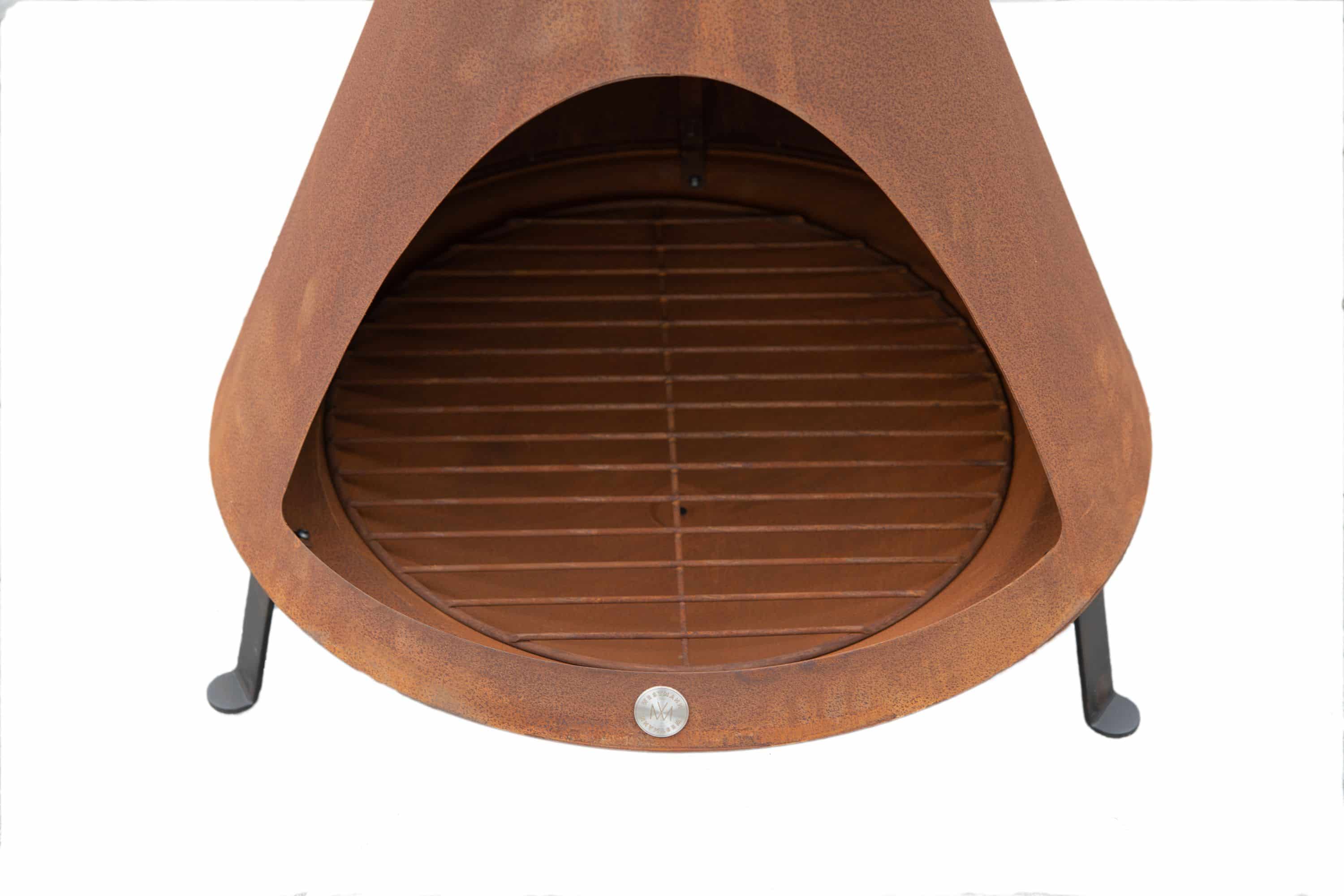 Westmann Stalen tuinhaard -- 70x70x160 cm - Roestbruin