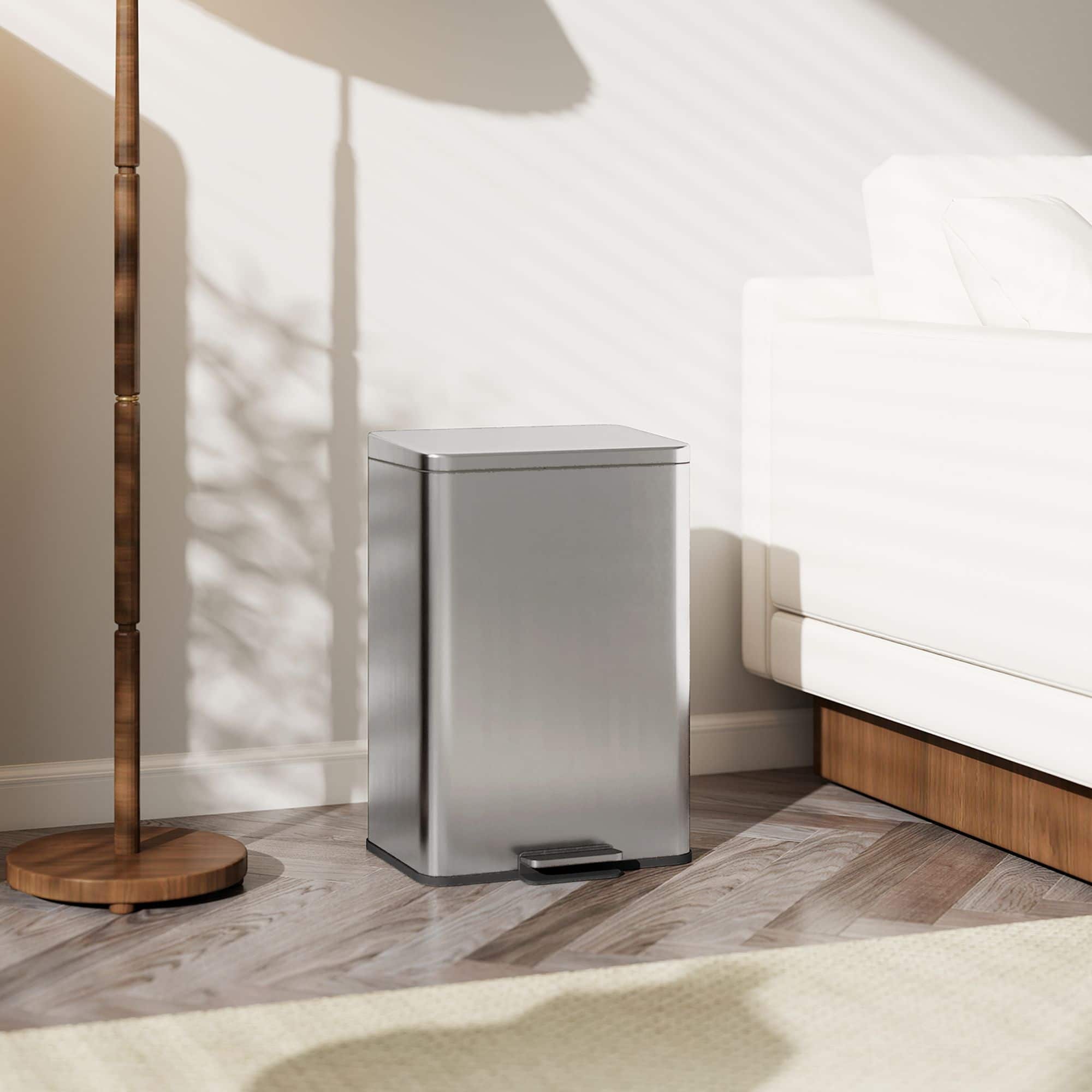 4goodz Prullenbak 20 L Pedaalemmer met Softclose-deksel - uitneembare emmer Zilver 4goodz Prullenbak 20 L Pedaalemmer met Softclose-deksel - uitneembare emmer Zilver