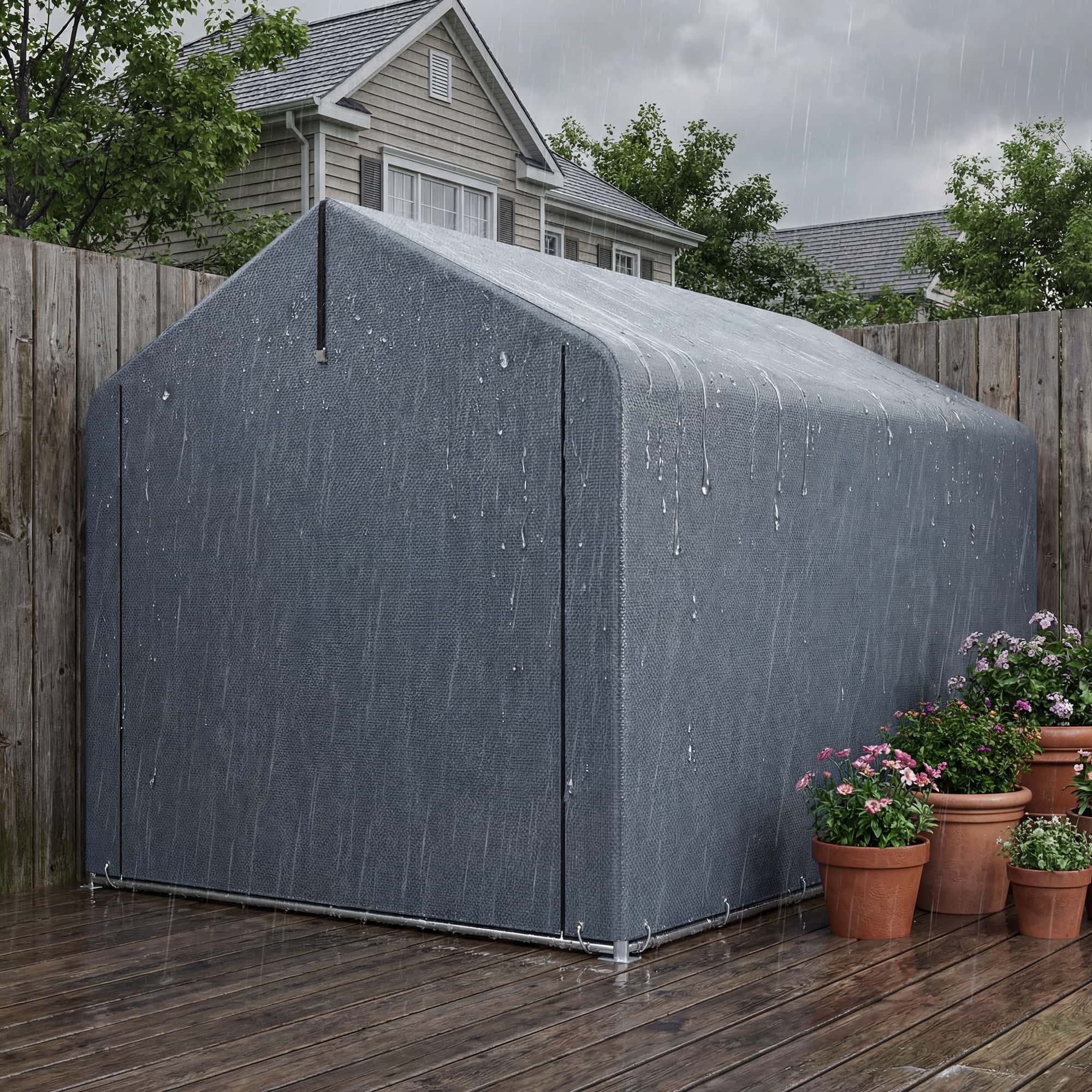 4goodz Opslagtent Weersbestendig voor fietsen of gereedschap 221x162x163 cm