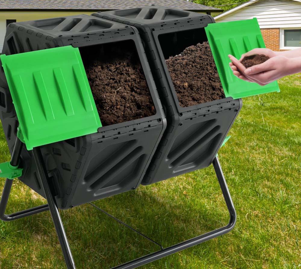 Westmann Humus - Kunststof Compostvaten - 2 compostbakken 120 liter