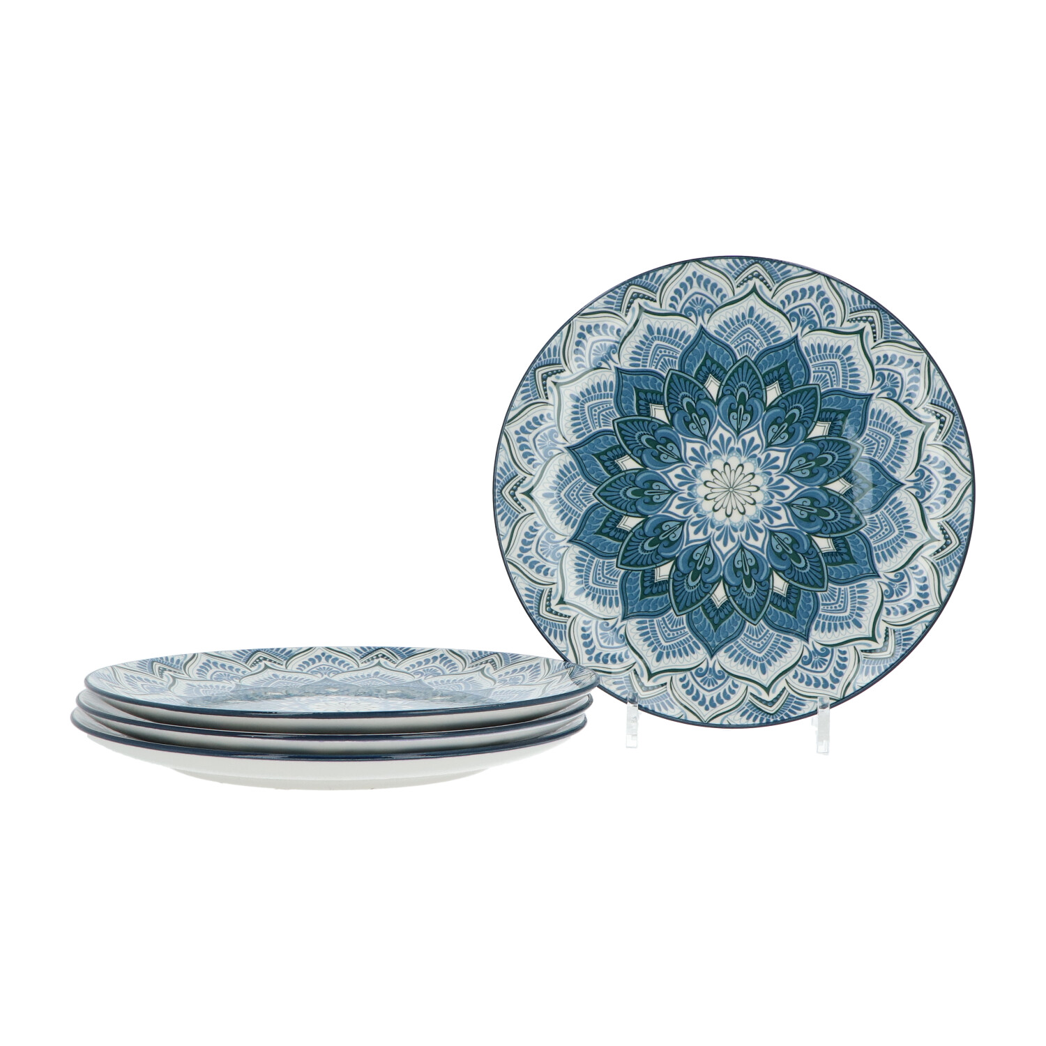 Luzzo® Mandala Serviesset 4 persoons 12-delig porselein - Blauw Luzzo® Mandala Serviesset 4 persoons 12-delig porselein - Blauw