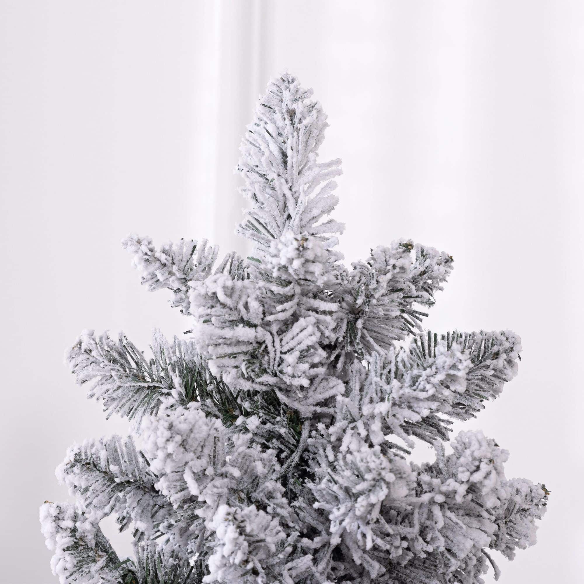 Homcom Kerstboom met Sneeuw 180 cm - LED Verlichting - Wit/Groen Homcom Kerstboom met Sneeuw 180 cm - LED Verlichting - Wit/Groen