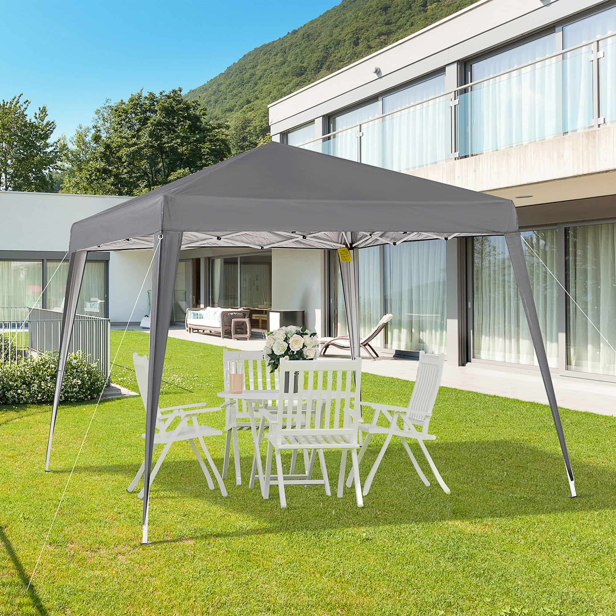 4goodz Opvouwbare Partytent 240x240 cm met Haringen - Grijs