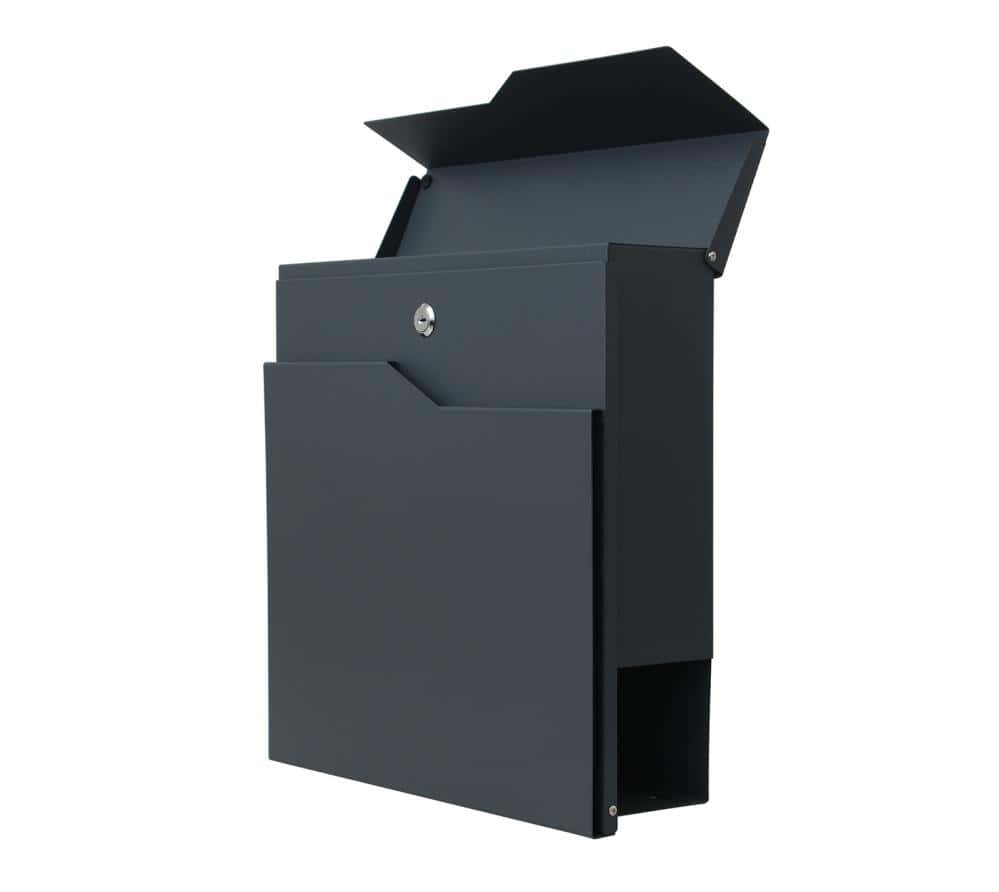Westmann Brixa B Wandbrievenbus met krantenvak met Slot - Antraciet Westmann Brixa B Wandbrievenbus met krantenvak met Slot - Antraciet