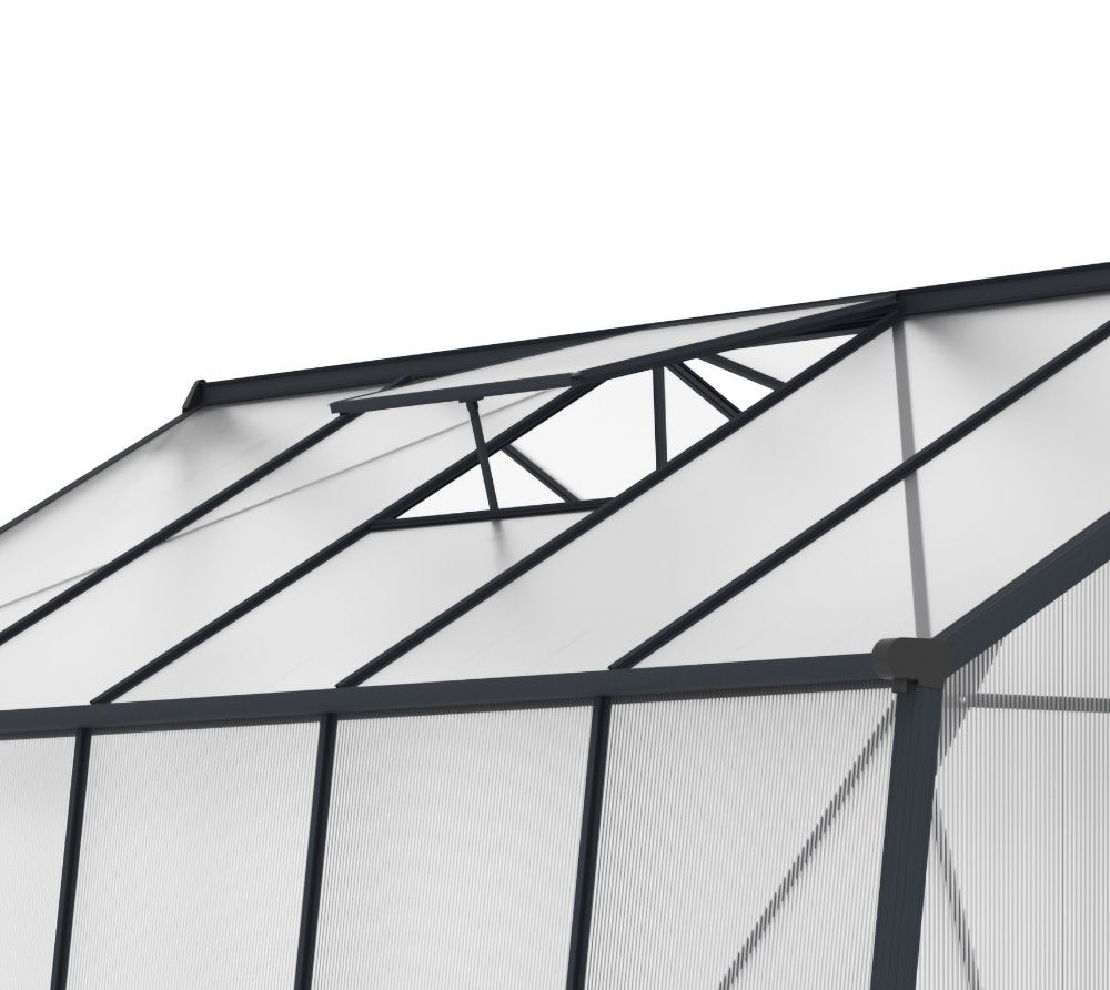Westmann Aurora 810 - TuinKas met fundering - Antraciet 309x248 cm