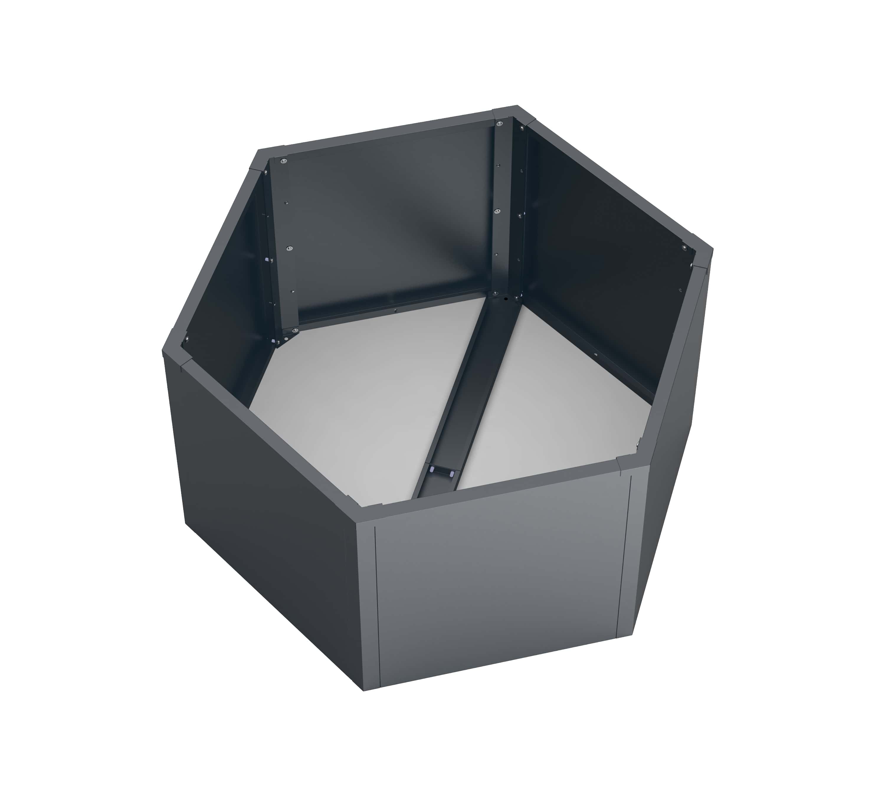 Westmann Varia - Verhoogde Plantenbak Zeshoekig Metaal 100x52 cm - Antraciet