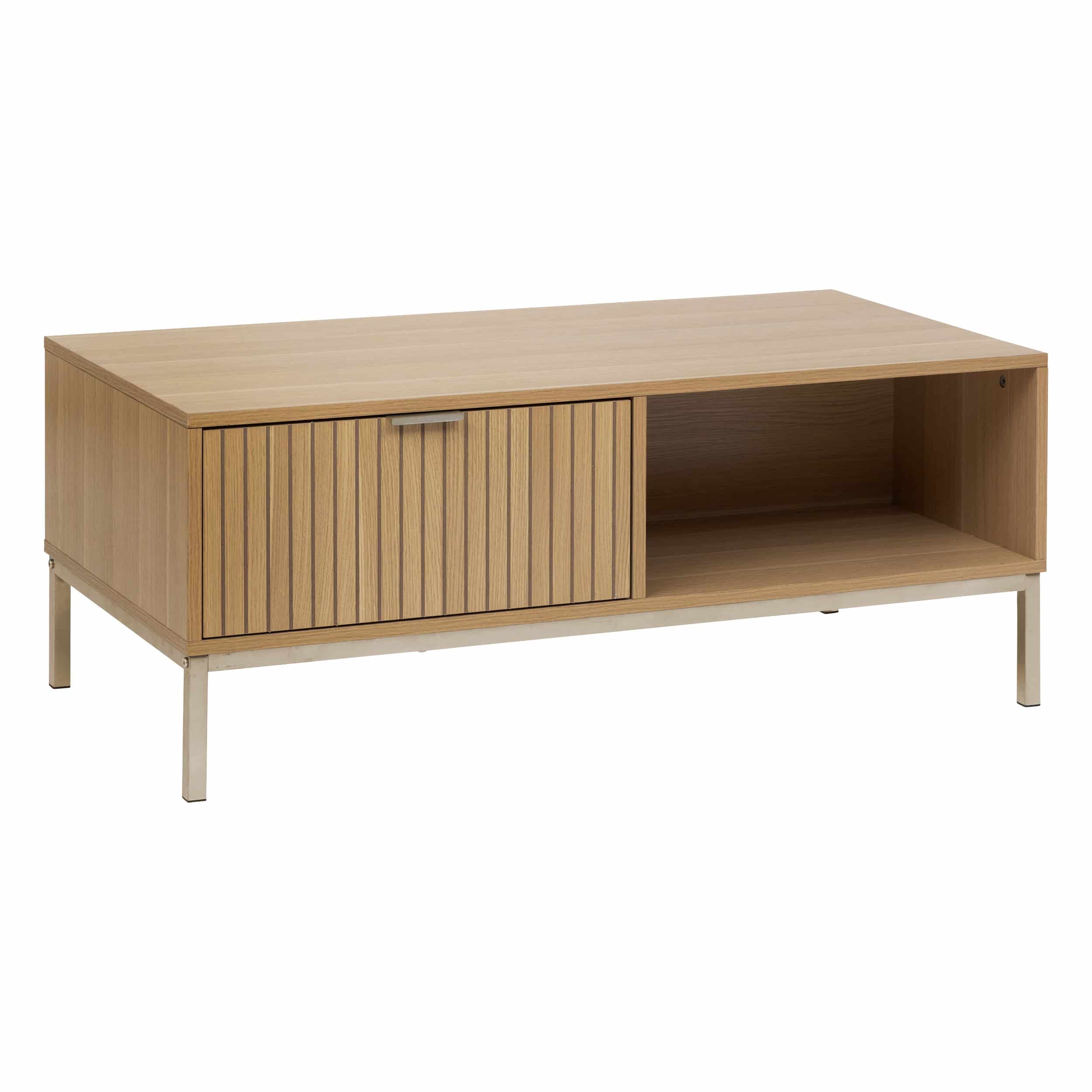 Koffietafel Salontafel Tasso - Houten salontafel met panelen - 50x100x40 cm
