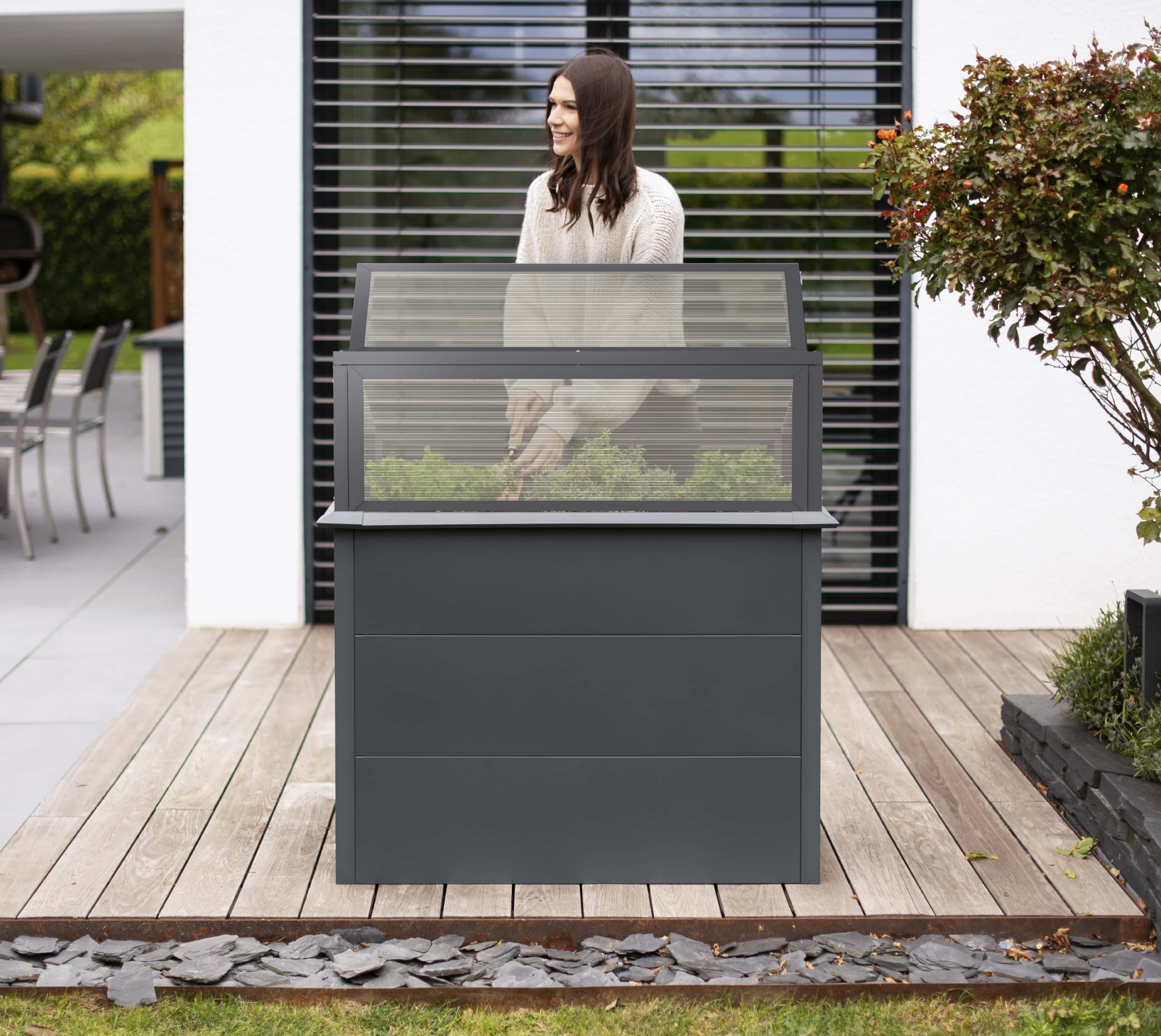 Westmann Primus Plus M - Verhoogde Kweekkas 100x50x113 cm - Antraciet