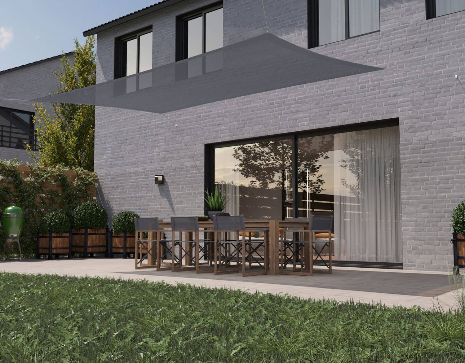 hanSe® Schaduwdoek Rechthoek Waterdoorlatend 1,5x2 m Lichtgrijs