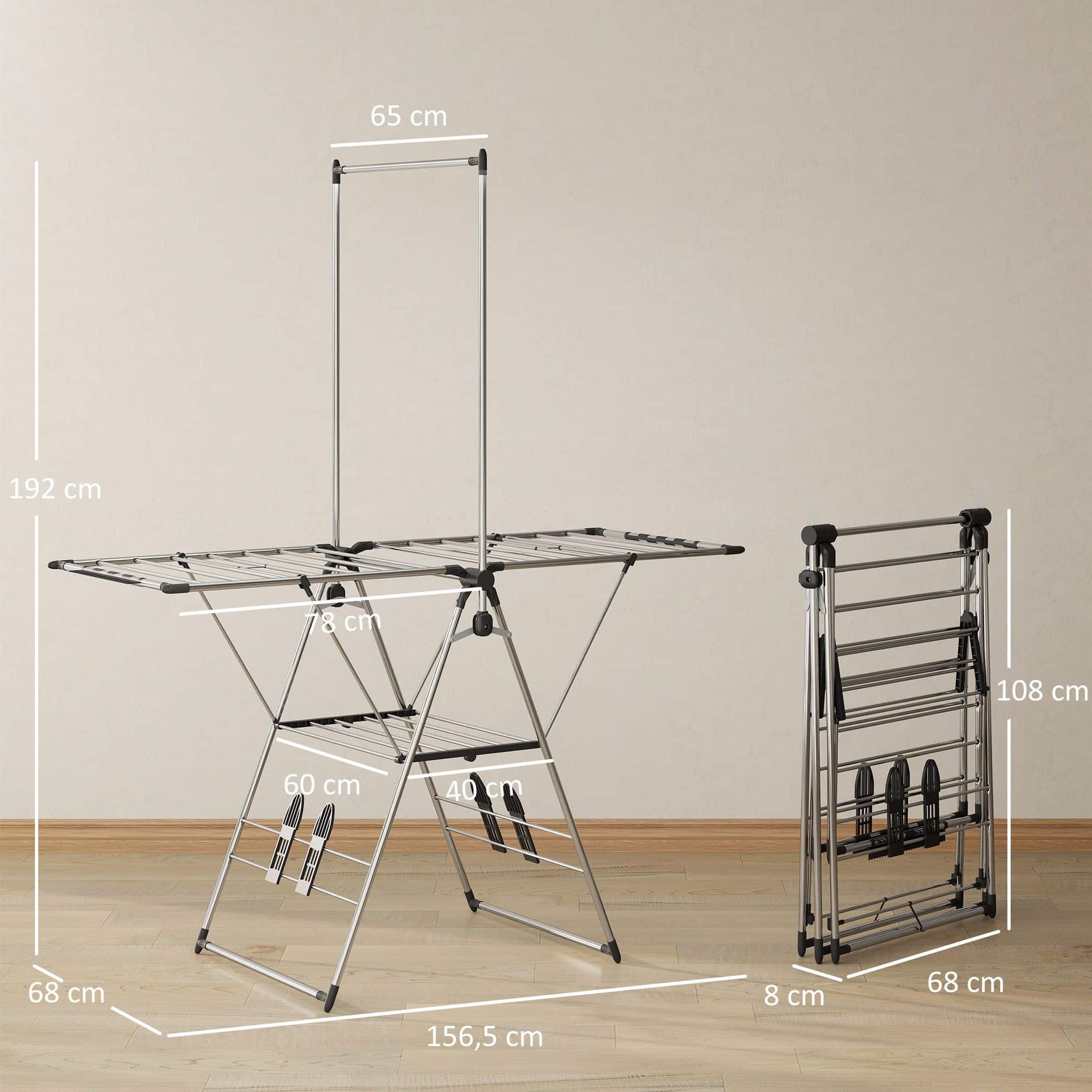4goodz Opvouwbaar Wasrek met verstelbare zijdelen en schoenhouders