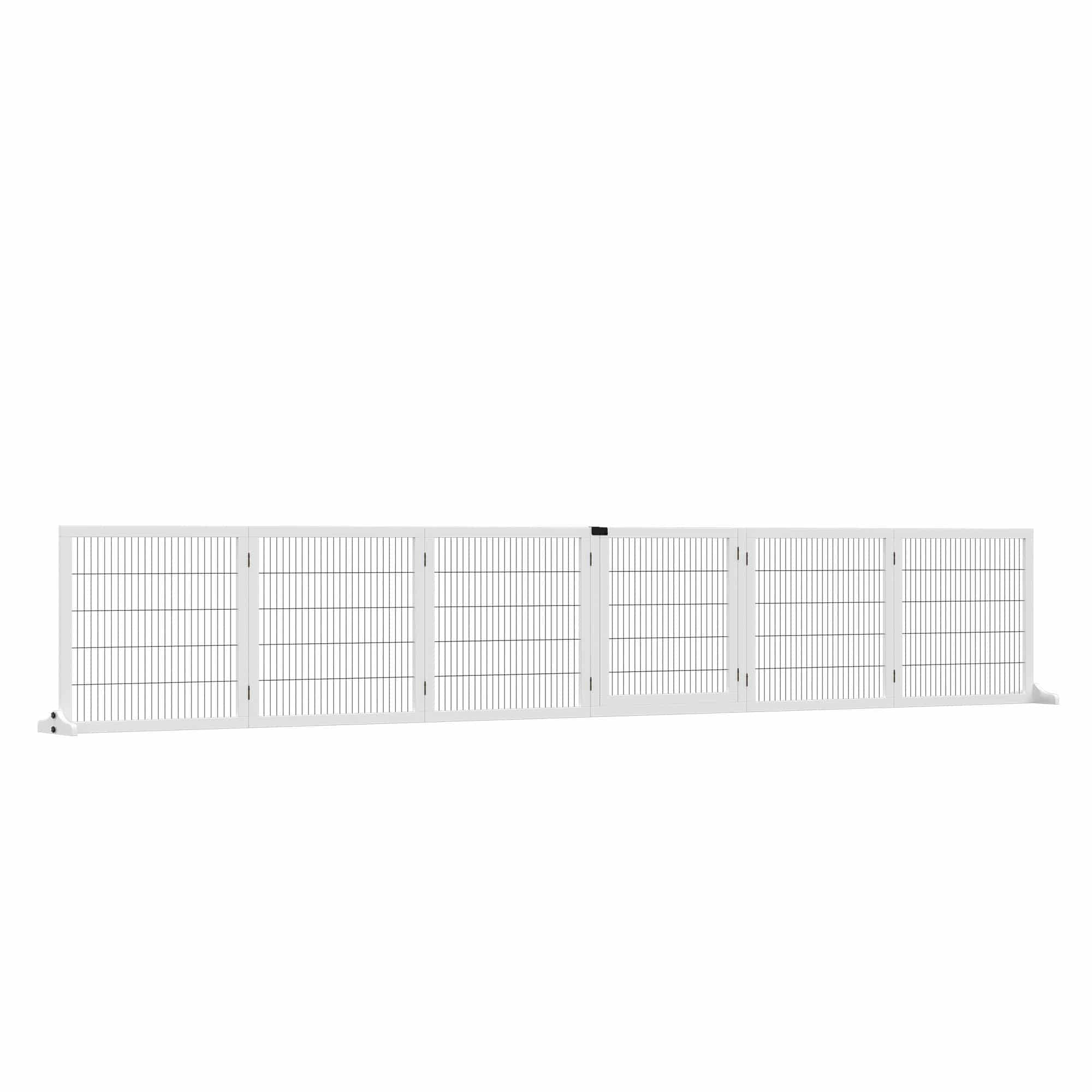 Veiligheidshek voor Huisdieren - Opvouwbaar - 432 x 36 x 70 cm - Dennenhout - Wit Veiligheidshek voor Huisdieren - Opvouwbaar - 432 x 36 x 70 cm - Dennenhout - Wit