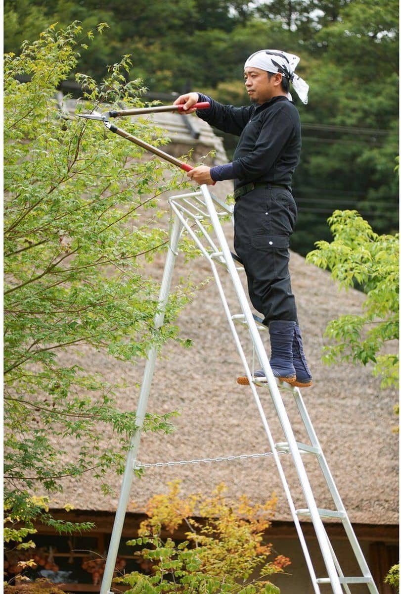 Niwaki Driepoot Tuinladder 300 cm Snoeiladder Tripod Ladder - Plukladder NW03000