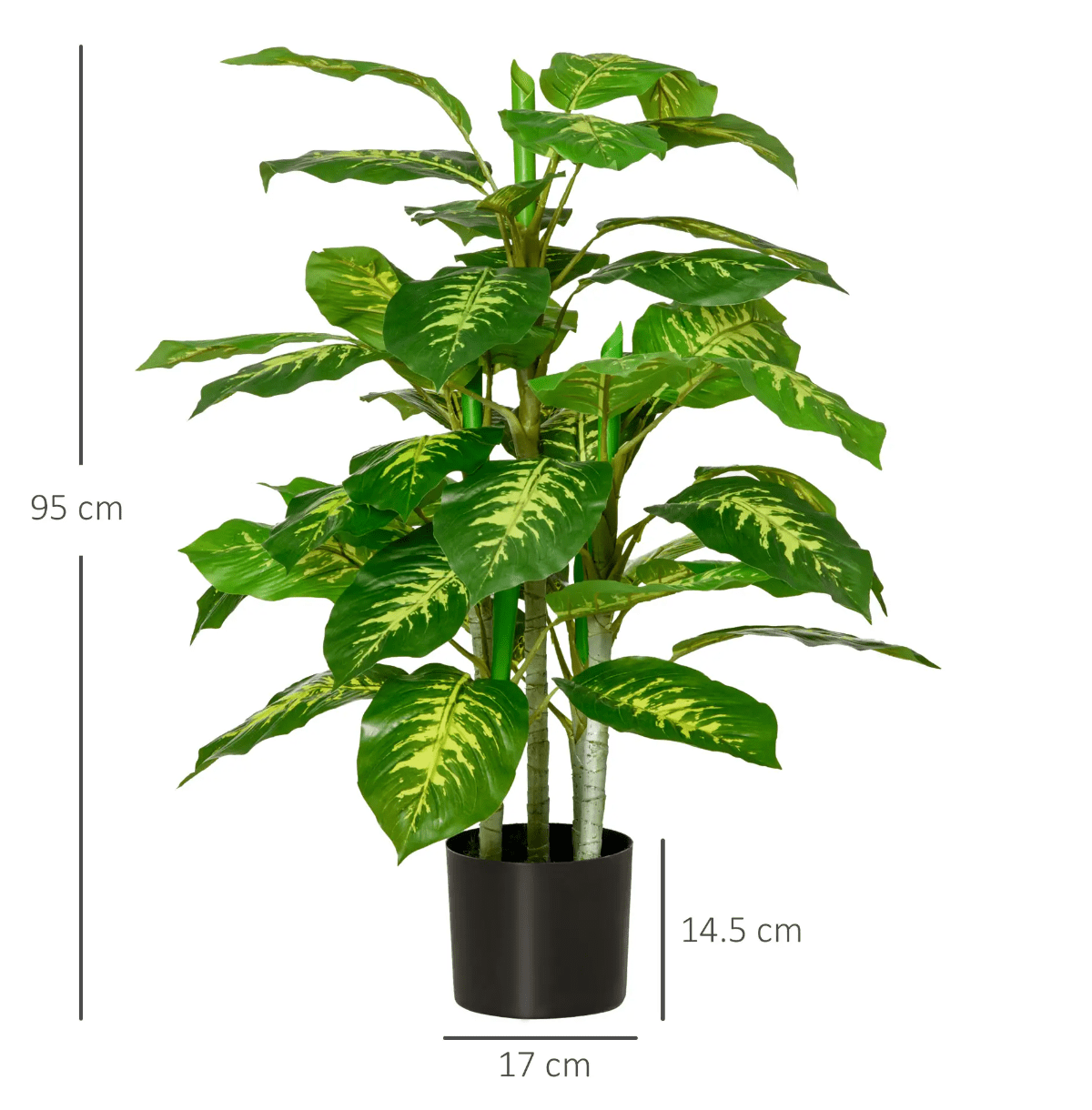 4goodz kunstplant 4 stammen 95 cm - Groen