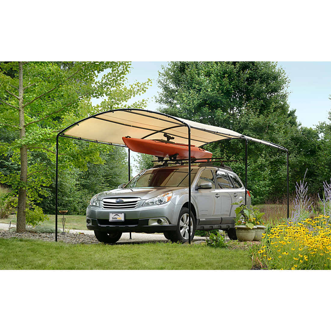 ShelterLogic® Carport Monarch - UV-bestendig - 490x270x240 cm - Beige