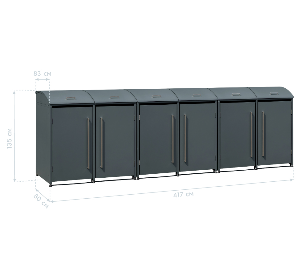 Westmann Moderna Containerombouw - Afvalbak kliko ombouw 6 containers