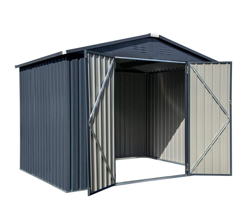 Spacemaker Gereedschapsschuur Metaal - 182x247x197 cm -Grijs Spacemaker Gereedschapsschuur Metaal - 182x247x197 cm -Grijs