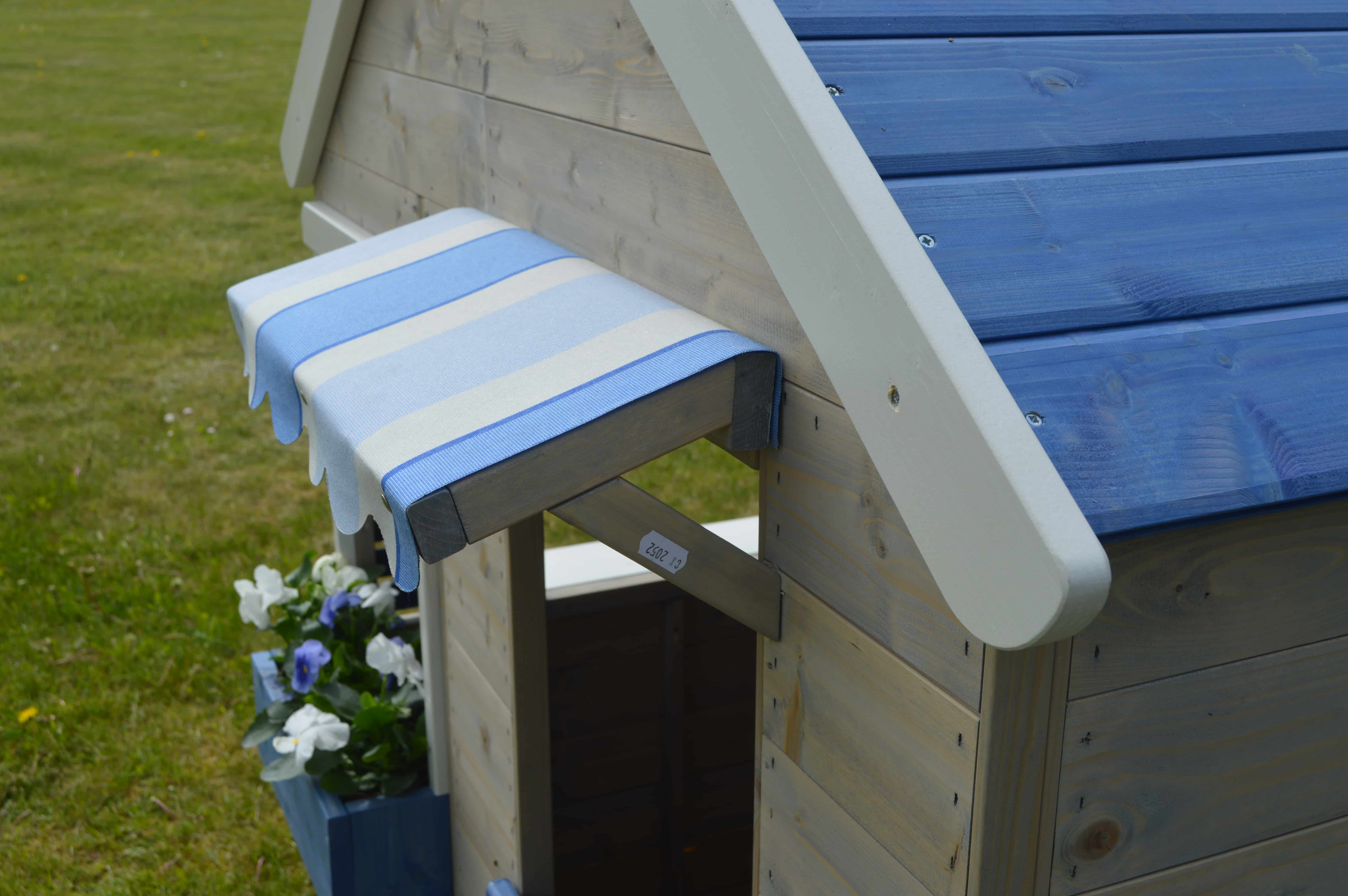 Wendi Toys Houten speelhuis - Strandwinkel - Blauw - Voor buiten / tuin