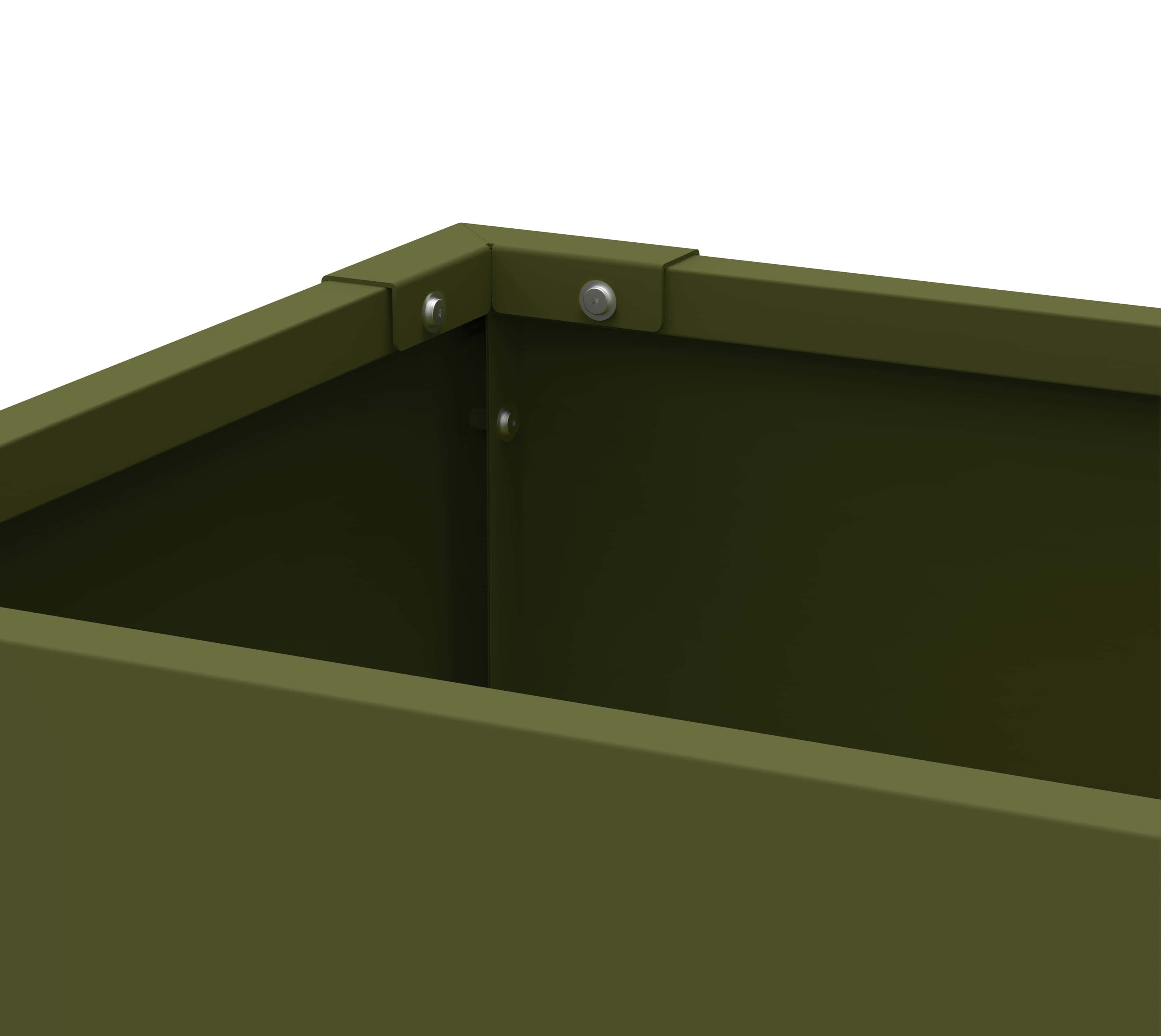 Westmann Vedura M - Metalen Verhoogde Plantenbak 30x100x80 cm - Olijf