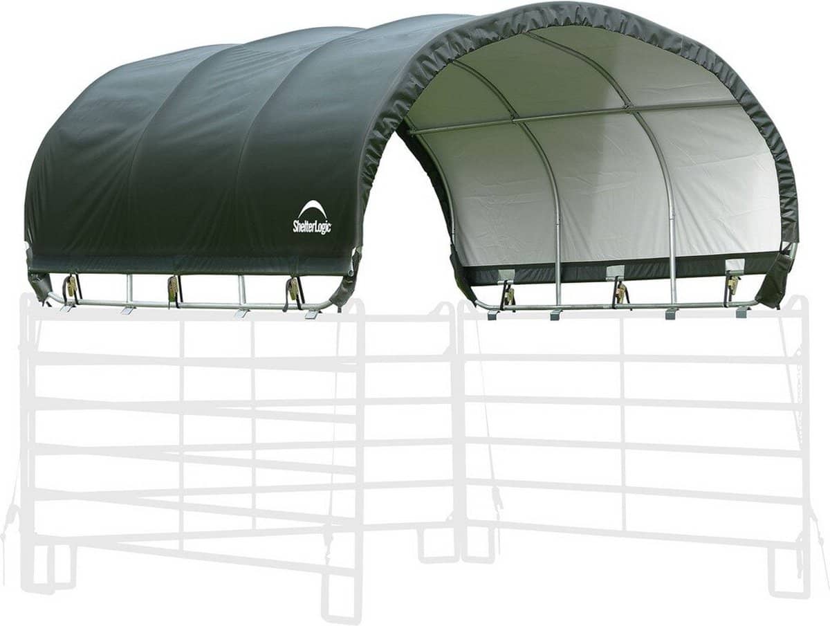 ShelterLogic® weidetentoverkapping Zonder stalen frame SL51523 | Groen | 370x370x160cm