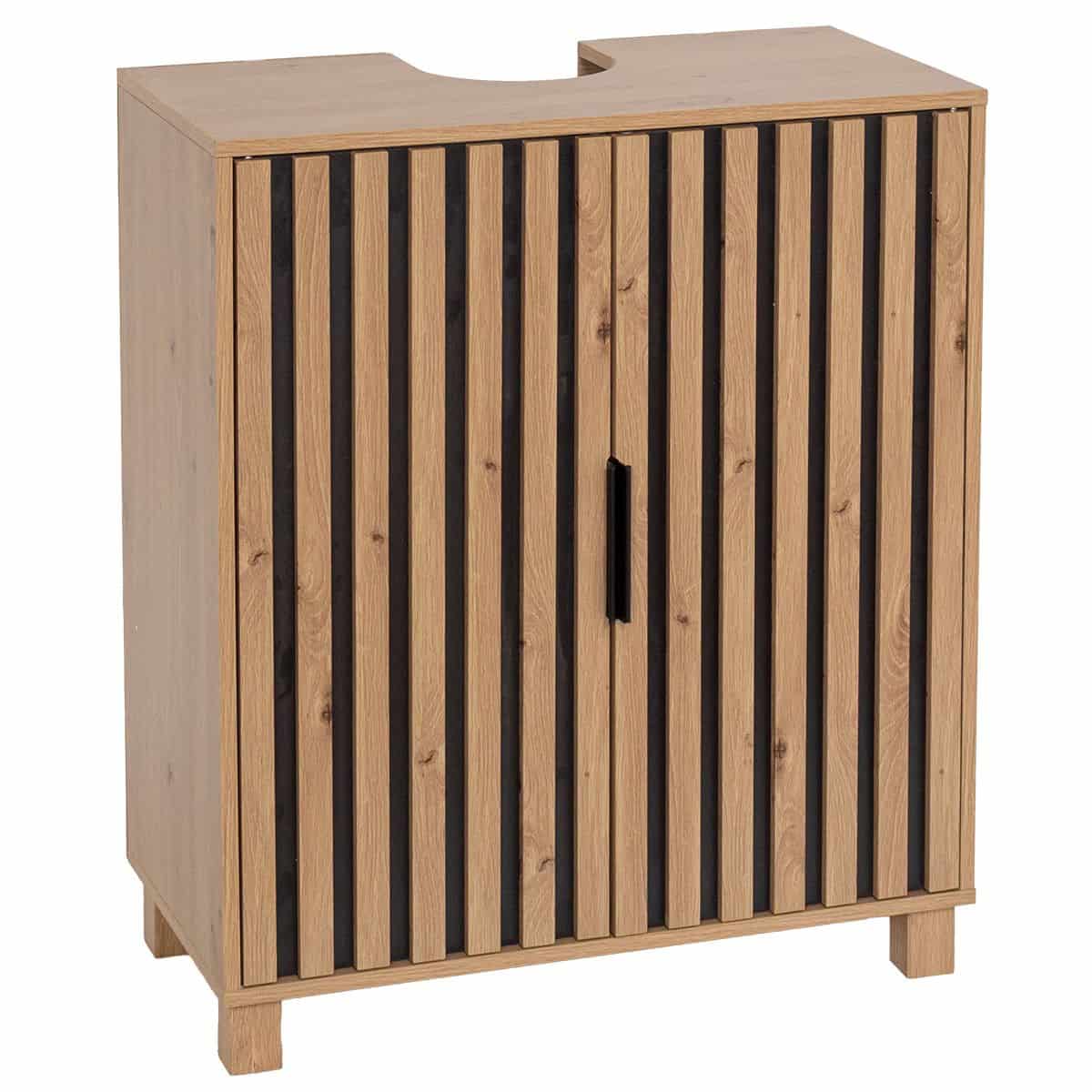 4bathroomz wastafelonderkast Parma Paneel design - 60x30x70cm - Bruin