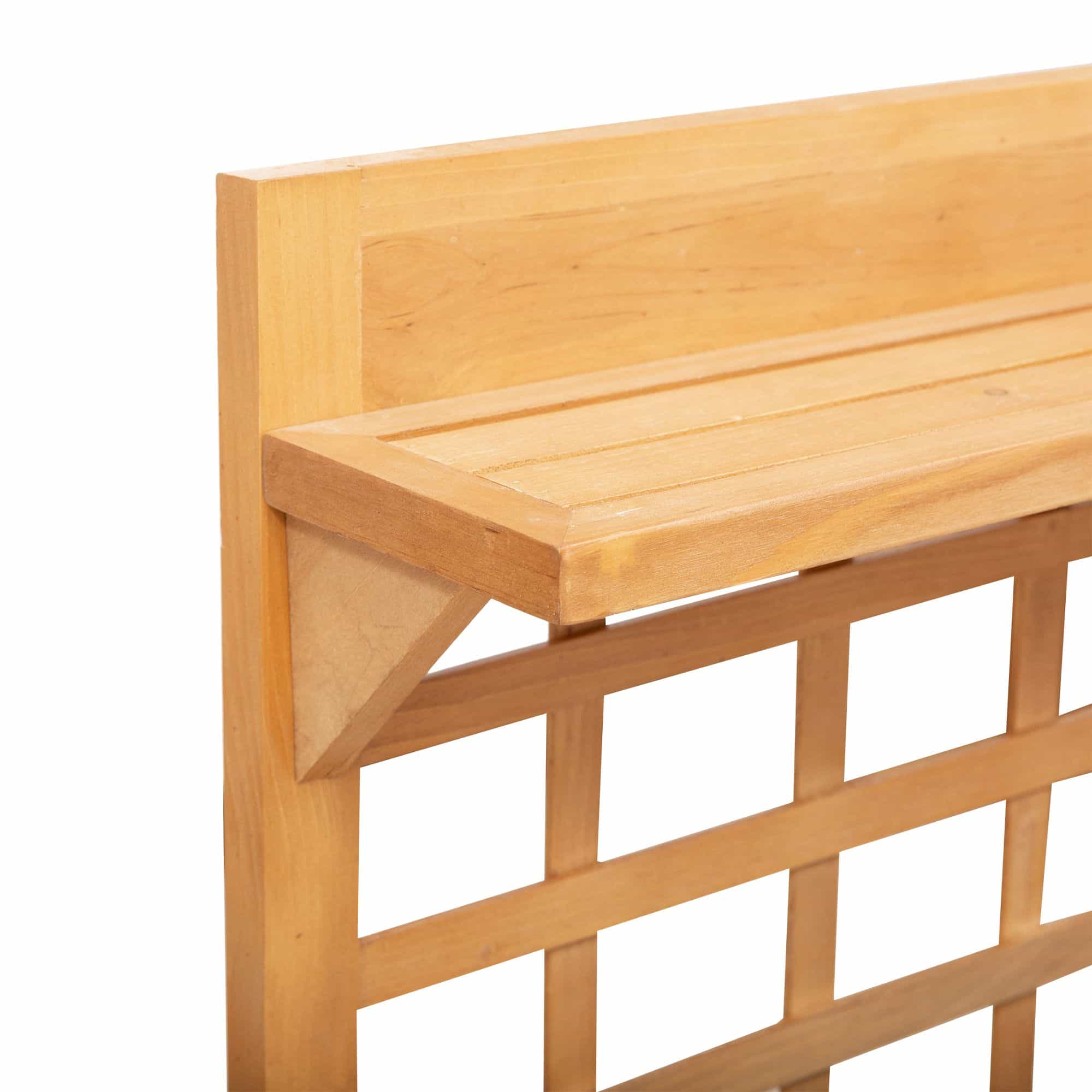 Verhoogde Plantenbak Hout op Wielen met klimrek - 45x105x135 cm Verhoogde Plantenbak Hout op Wielen met klimrek - 45x105x135 cm