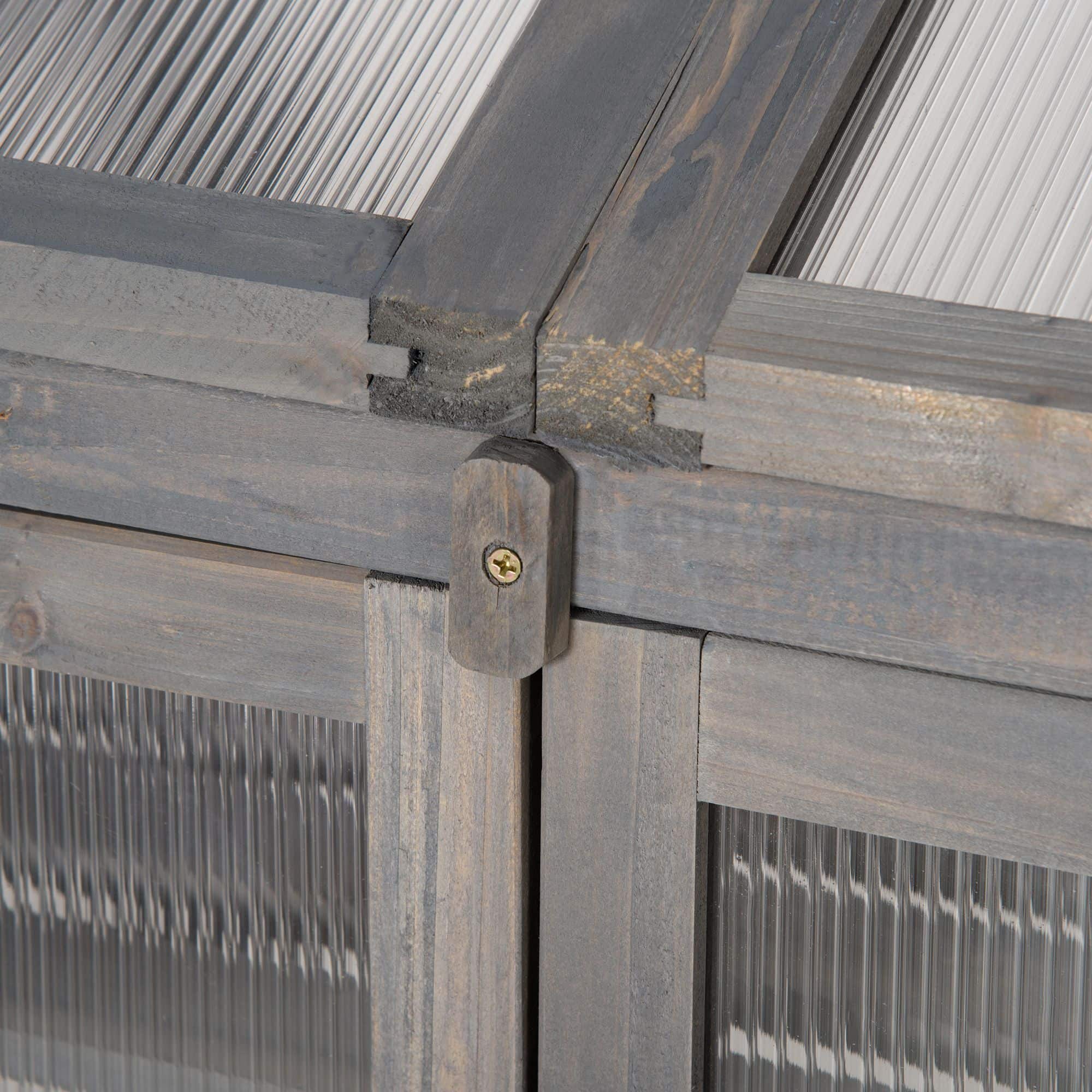 4goodz Mini Kas van Hout, 70 x 50 x 120 cm, Grijs