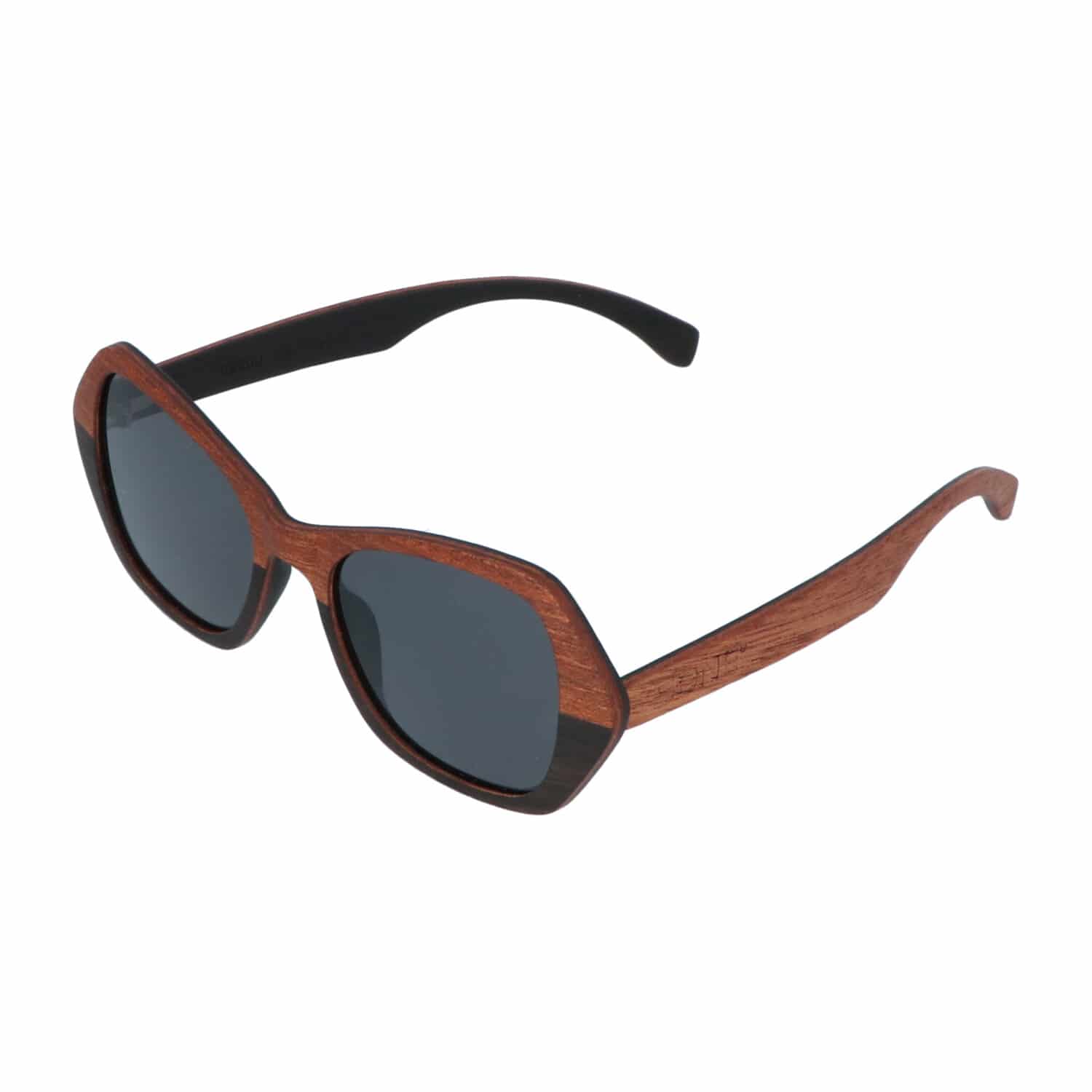 5one® Lucca XL 2-tone - Sapeli en ebony houten zonnebril voor dames