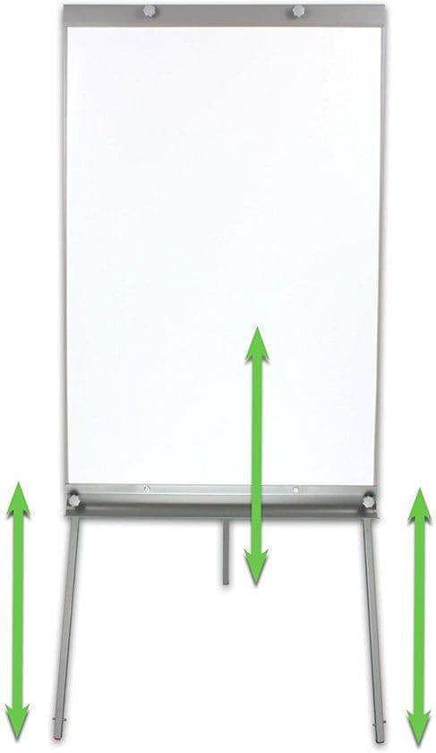 BüroMi MDF Hoogt verstelbare Flipover met Toebehoren 65x100cm - Hoogte 120-185cm