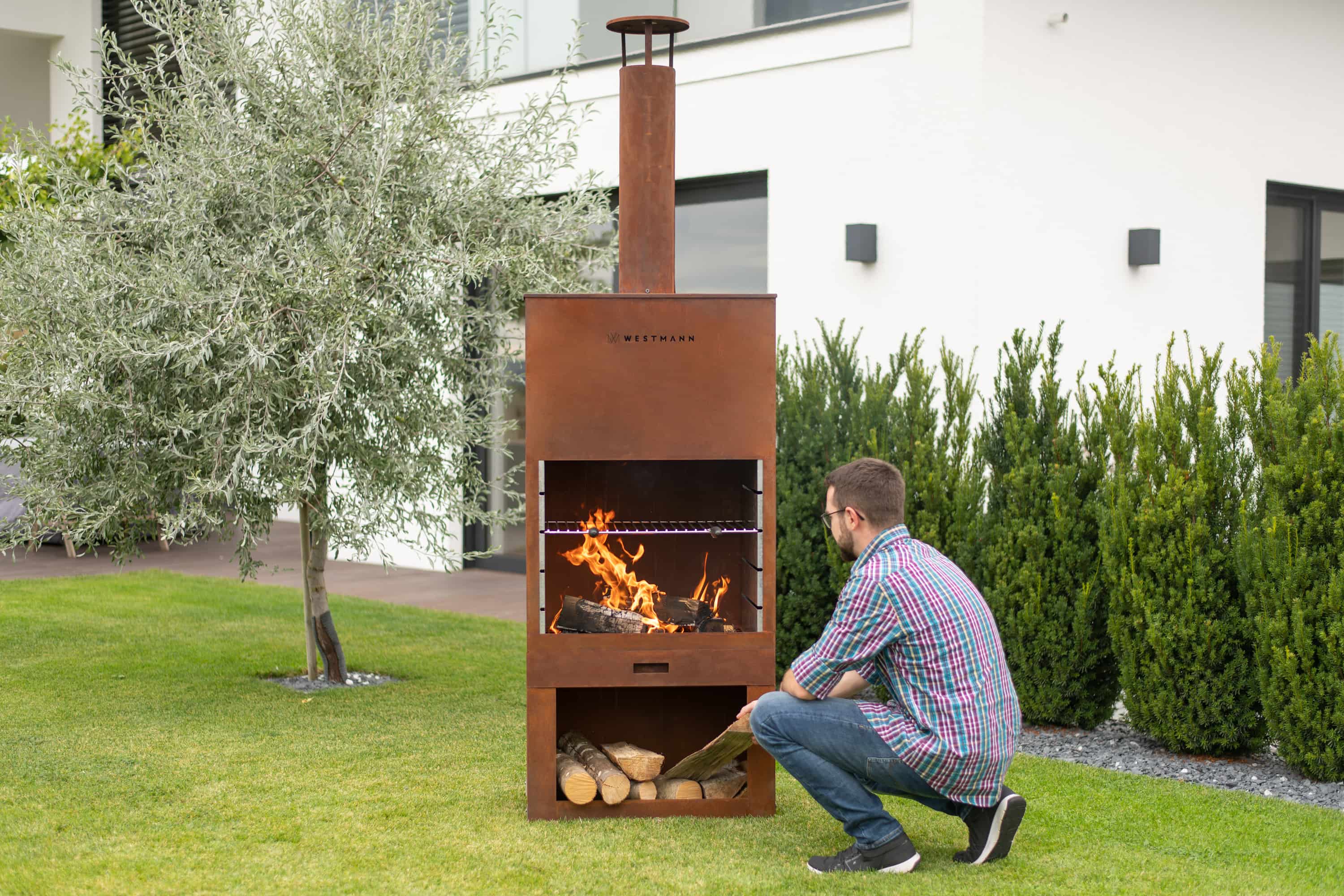 Westmann Barbecue en Open Haard Roest - 41x70x229 cm WMLG610-B