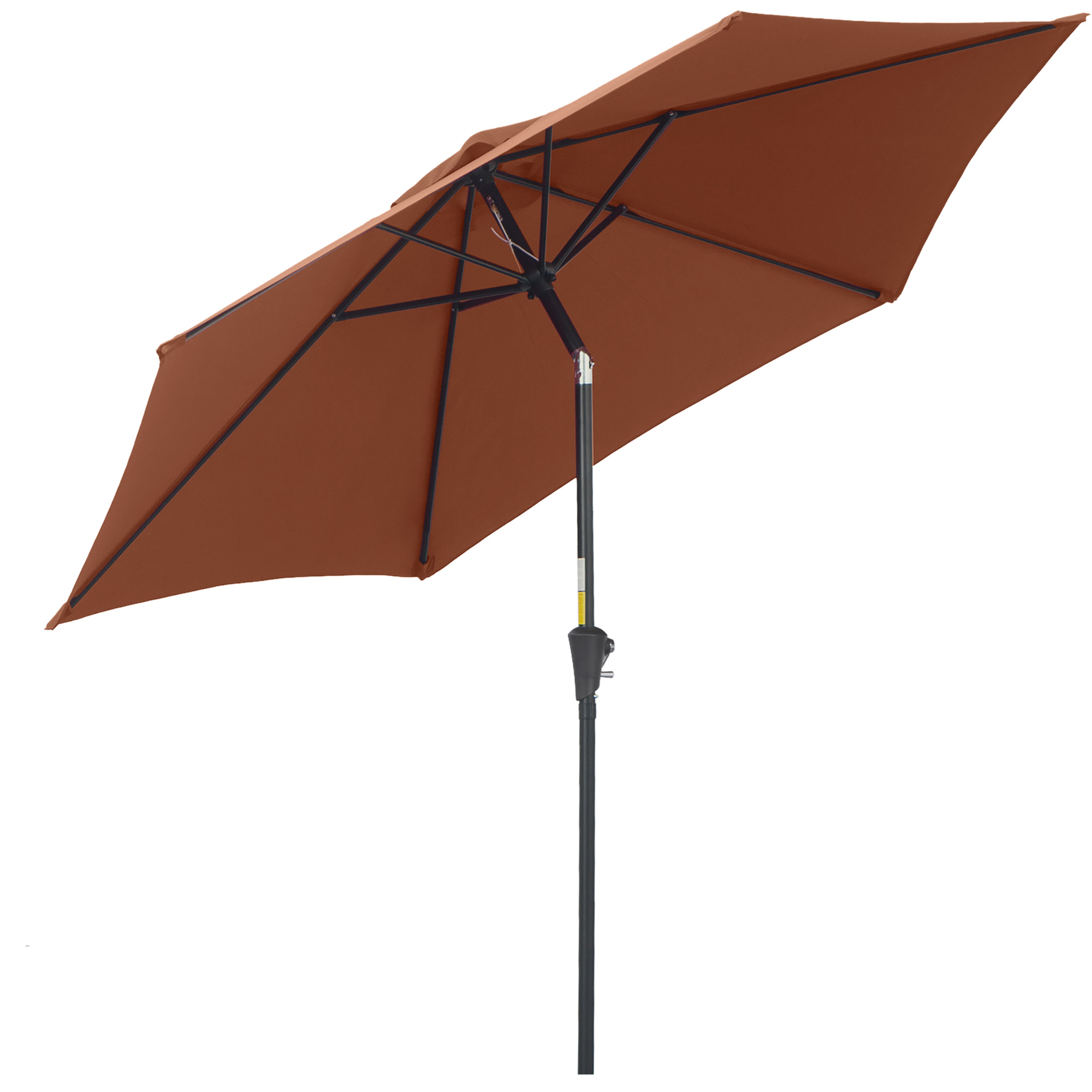 4goodz Knikparasol 260 cm met Draaihendel - Aluminium - Bruin
