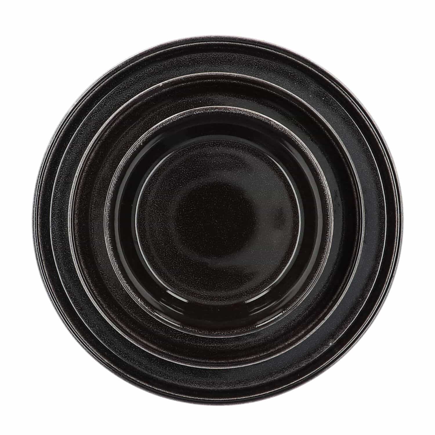 6 persoons 18-delig Serviesset Terre Zwart Geglazuurd Keramiek - Zwart 6 persoons 18-delig Serviesset Terre Zwart Geglazuurd Keramiek - Zwart