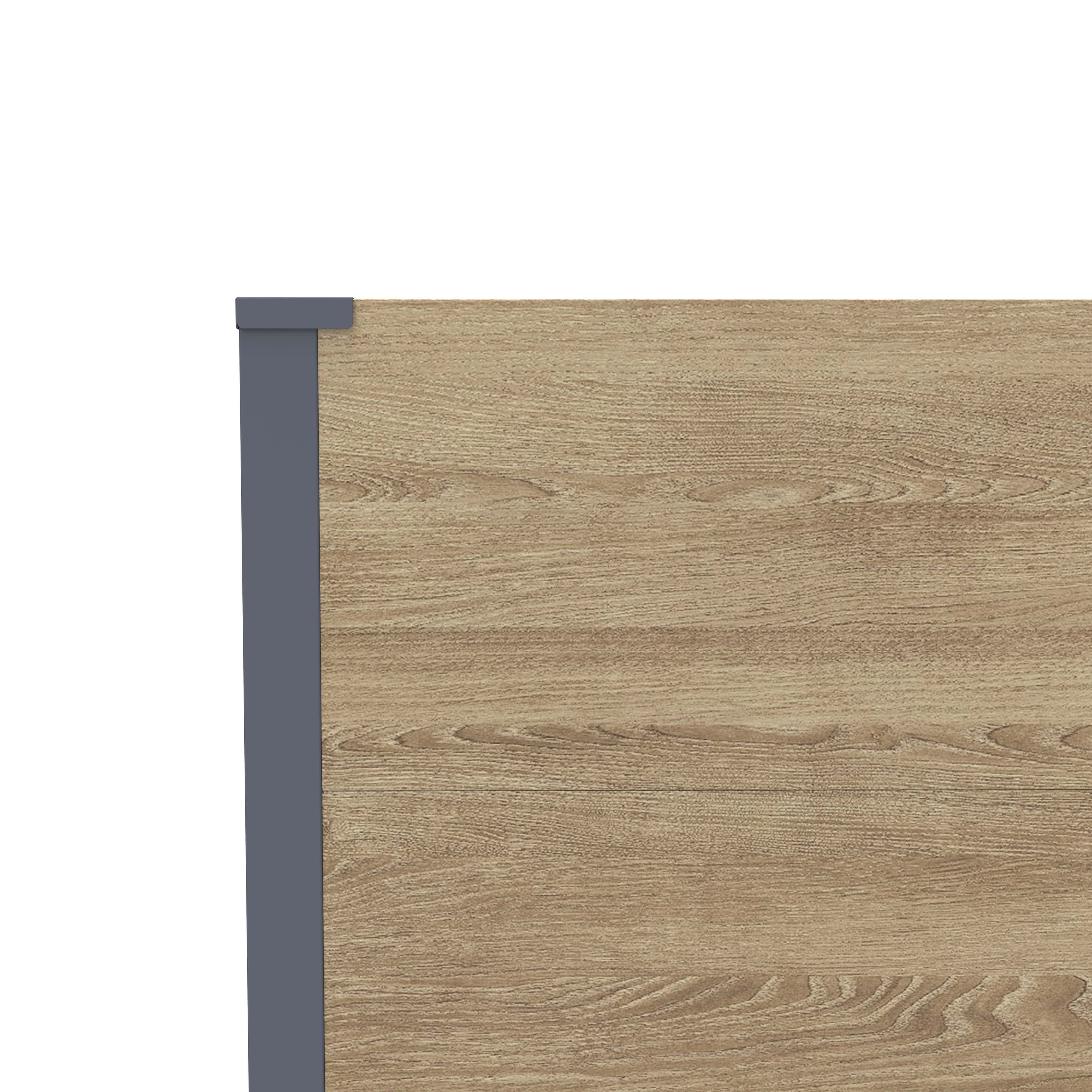 Westmann Talus L - Metalen Plantenbak met bodem 100x25x52 cm - Houtlook