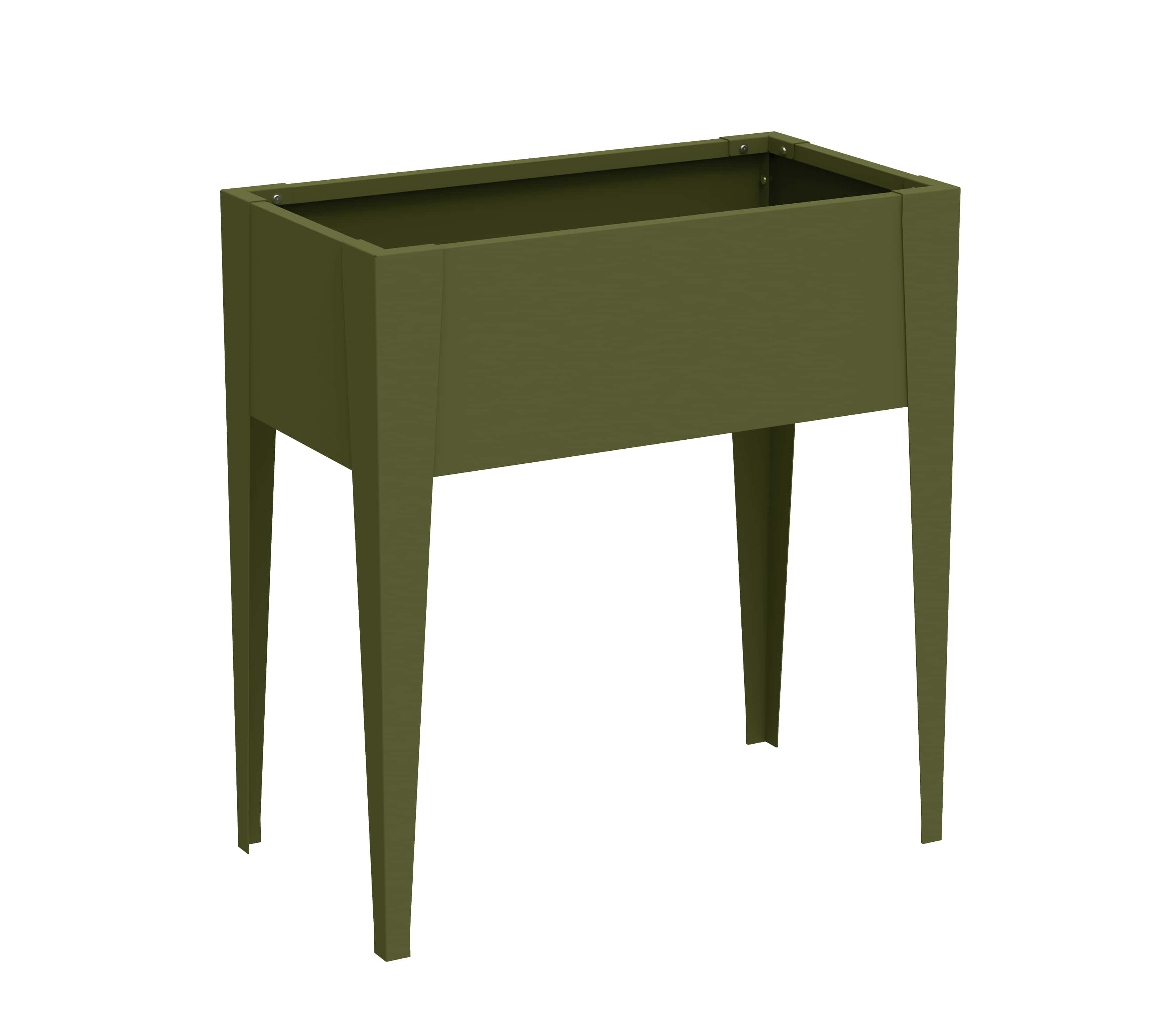 Westmann Vedura S - Metalen Verhoogde Plantenbak - 74x40x80 cm - Olijf