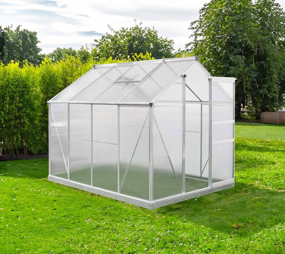 Westmann Aluminium kas Flora 68 - Zilver - 252x192x201cm