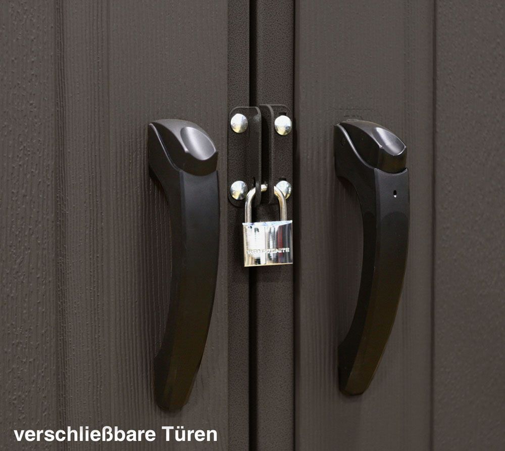 Lifetime® Kunststof gereedschapsschuur King Size - 337x337x285cm - Lichtgrijs