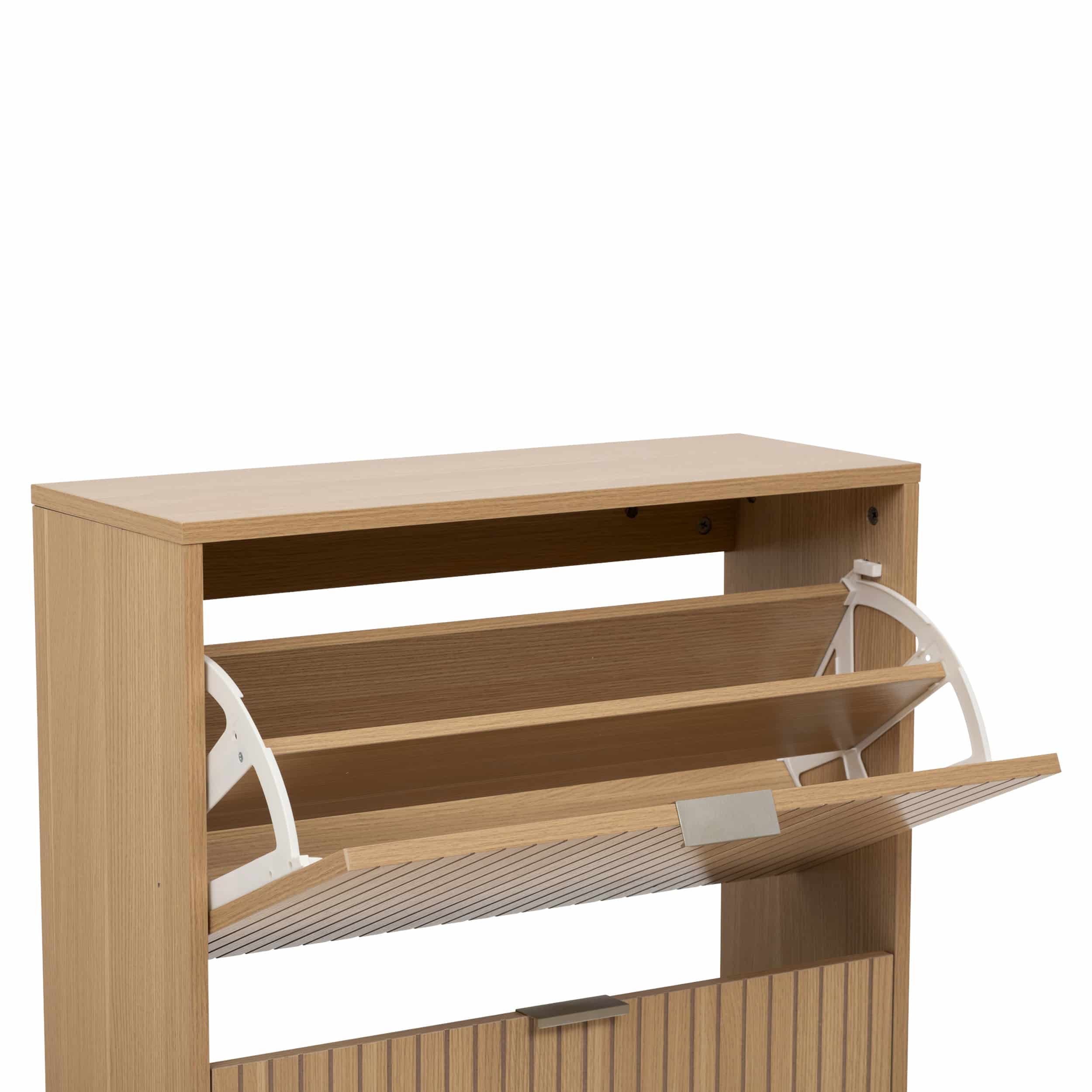 Schoenenkast Tasso 3 lades 24x63x131 cm - voor 18 paar - Bruin