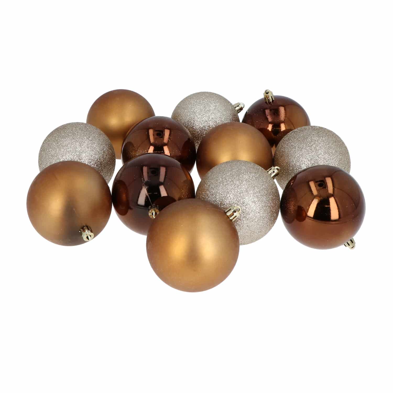 Kunststof Kerstballen 94 stuks voor binnen/buiten gebruik - Amber/Rood