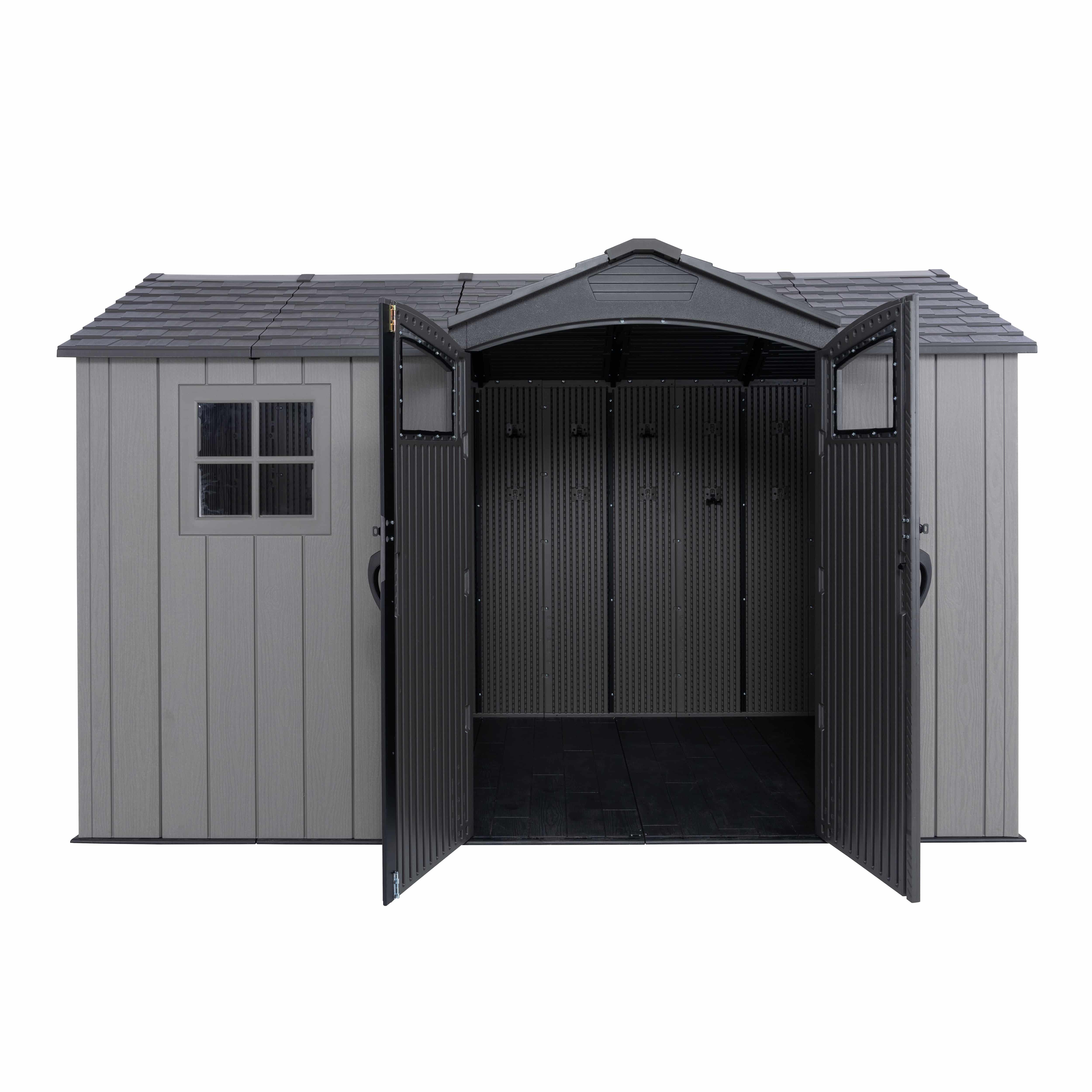 Lifetime® Kunststof Gereedschapsschuur Pluto - 206x350x225 cm - Grijs