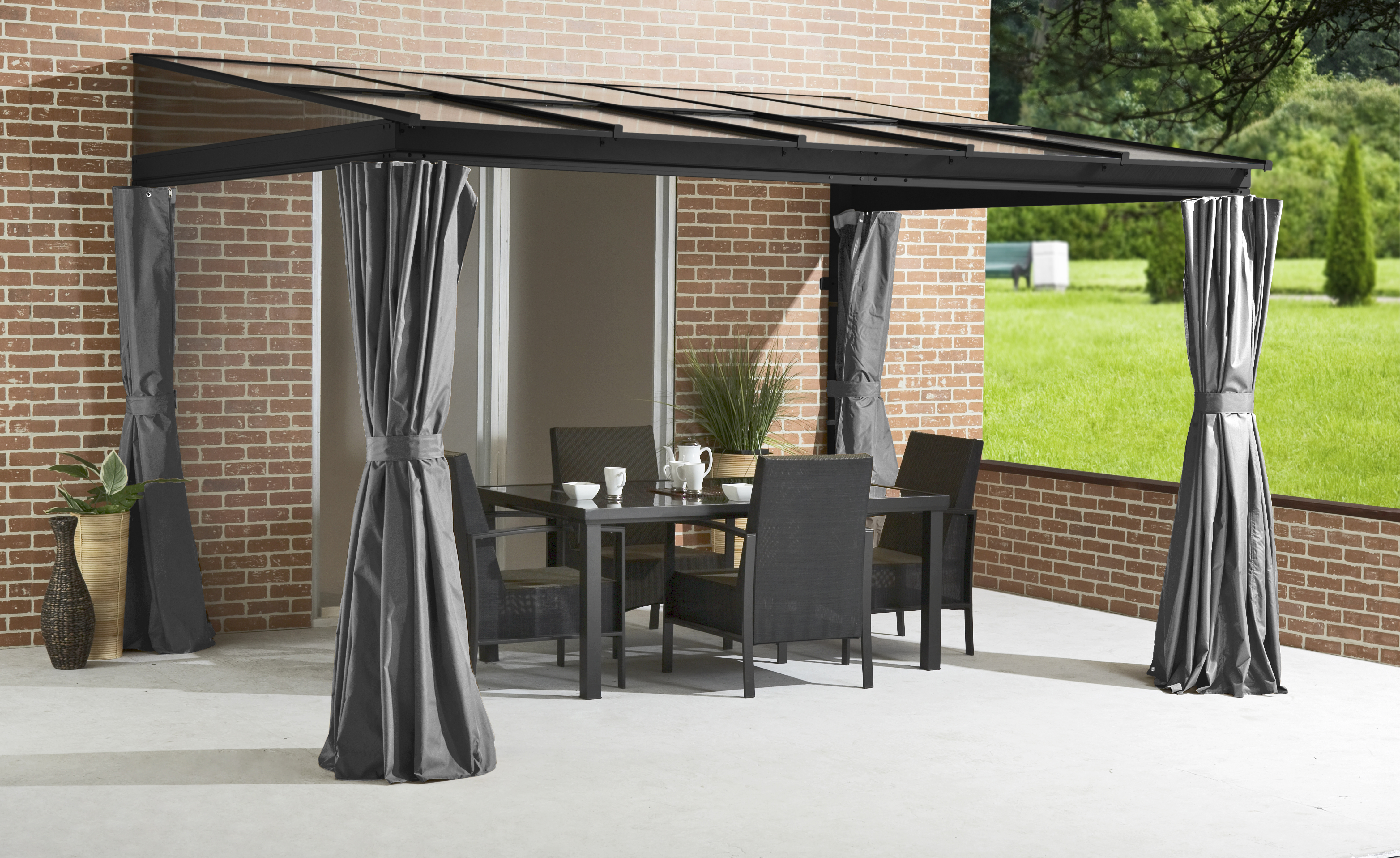 Sojag St.Barth Aluminium Terrasoverkapping - 248x364x240 cm- Antraciet