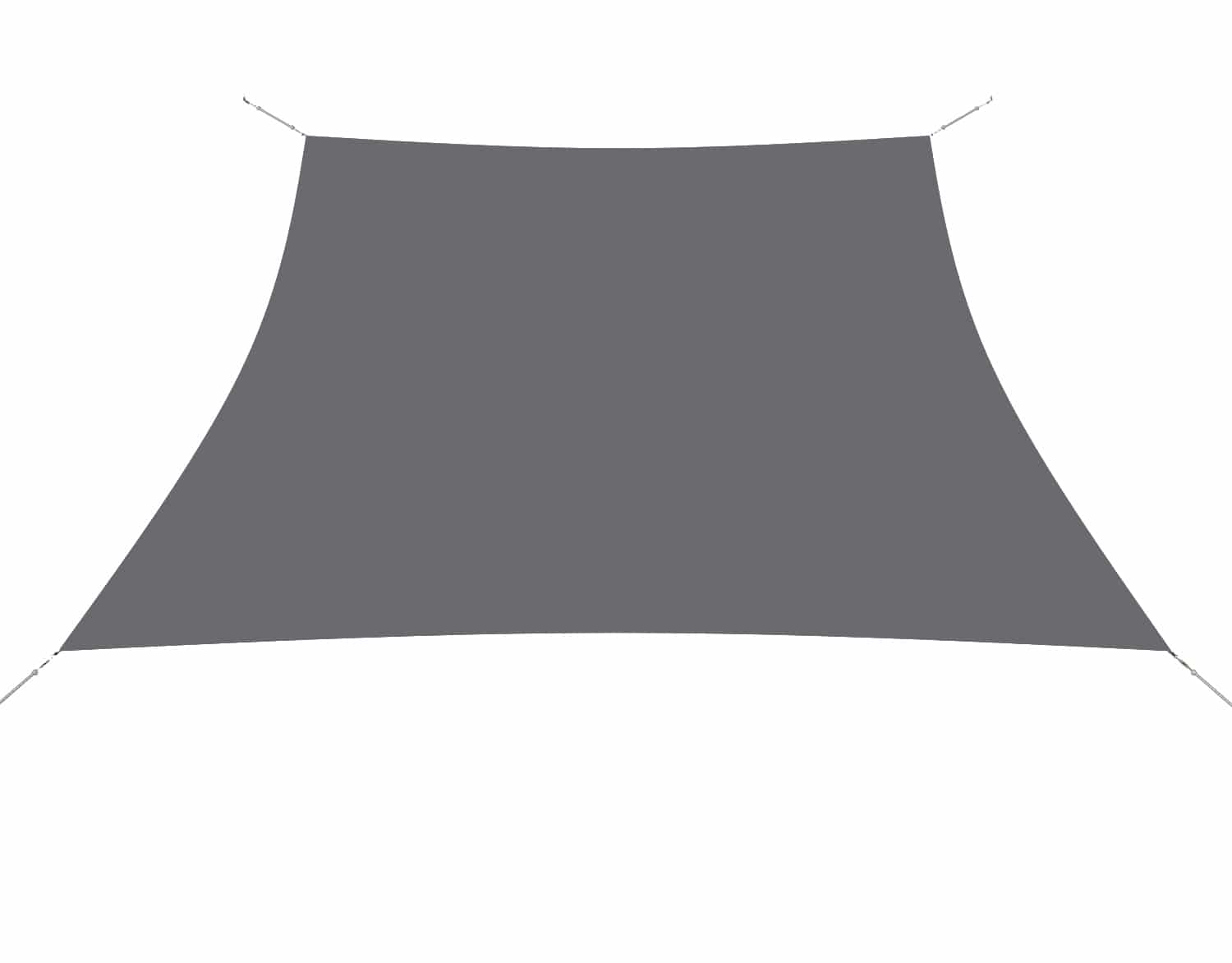 hanSe® Schaduwdoek Trapezium Waterdoorlatend 3/4x3 m Zonnedoek Grijs