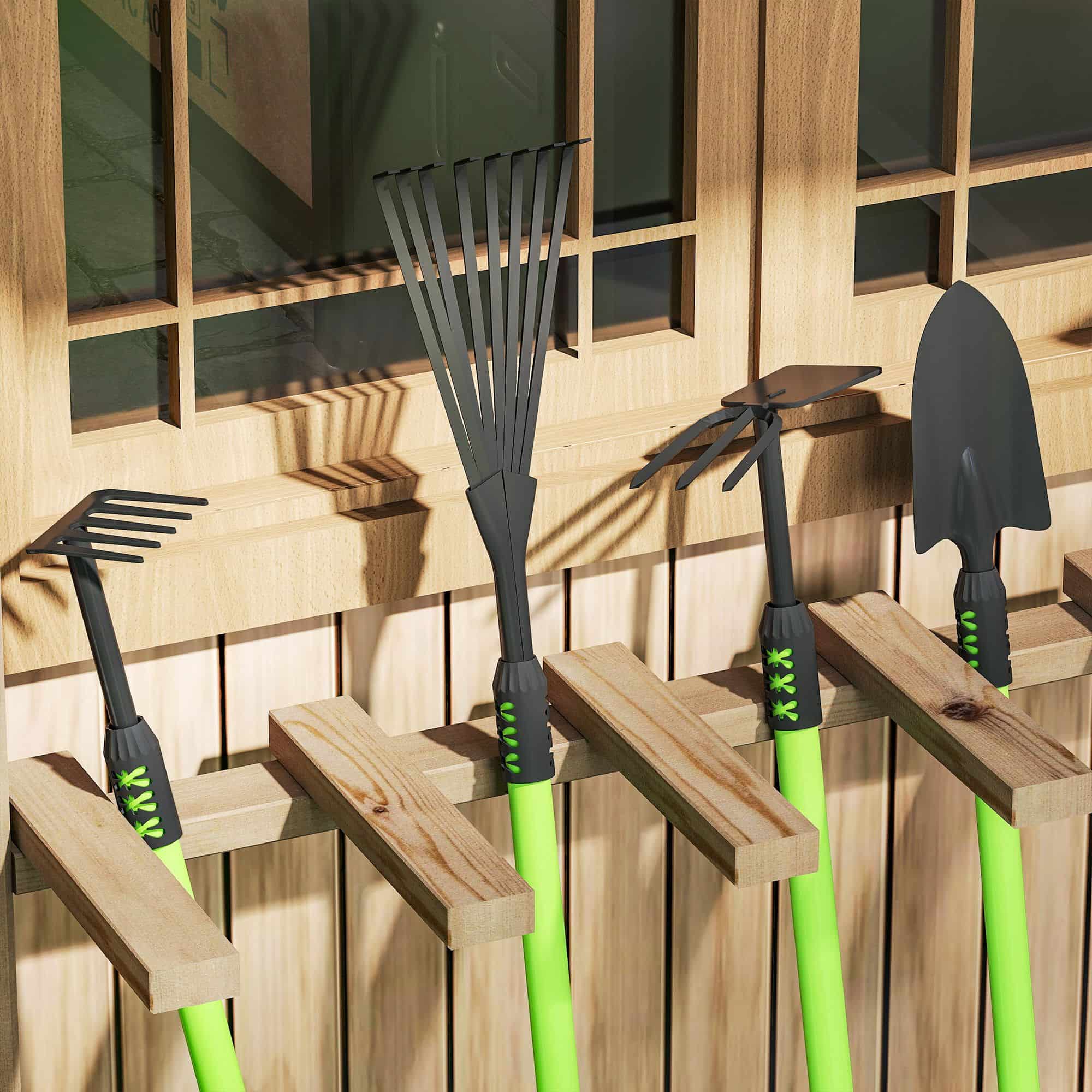 4goodz Uitschuifbare Tuingereedschapset 4 Stuks met Scheppen en Harken